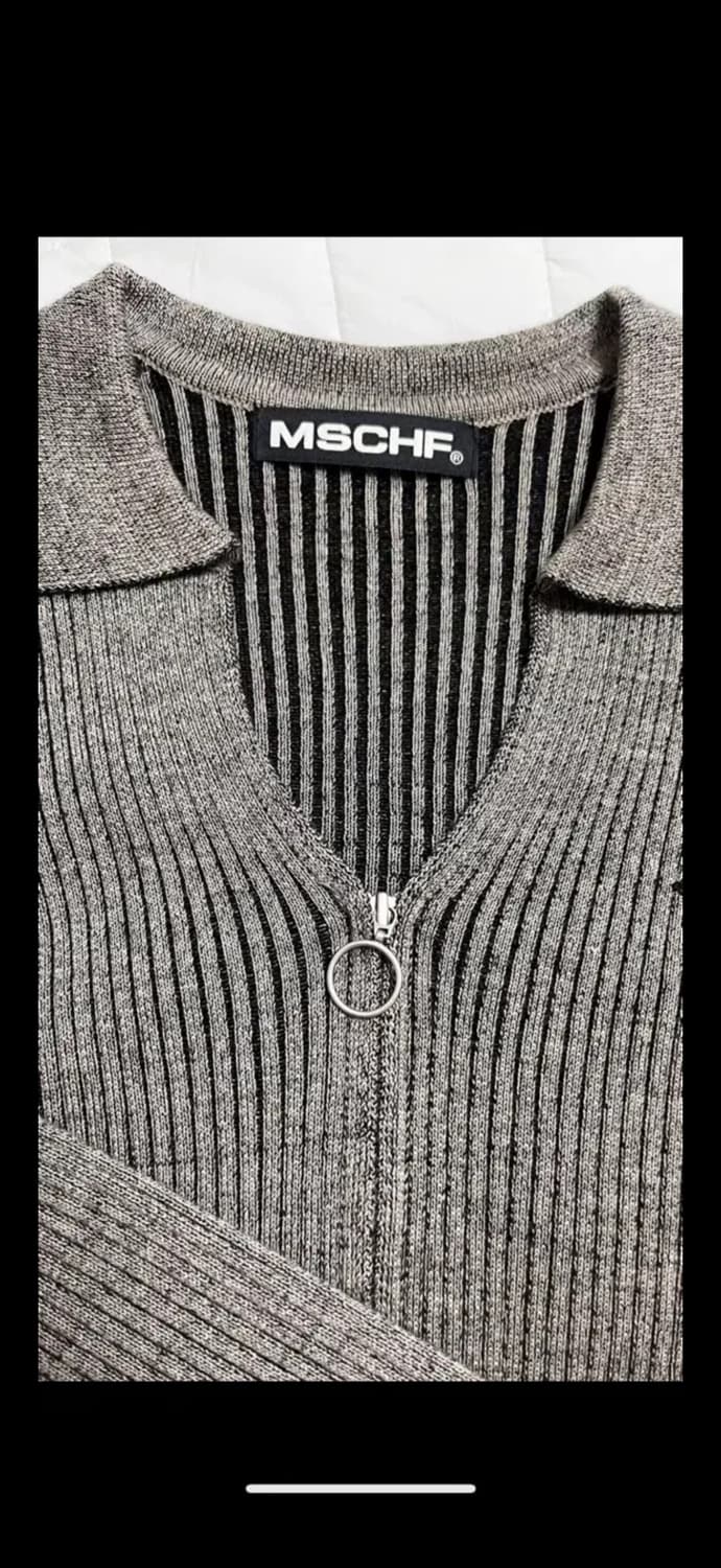 미스치프 니티드 투톤 니트셔츠 베이지 S 상품이미지3