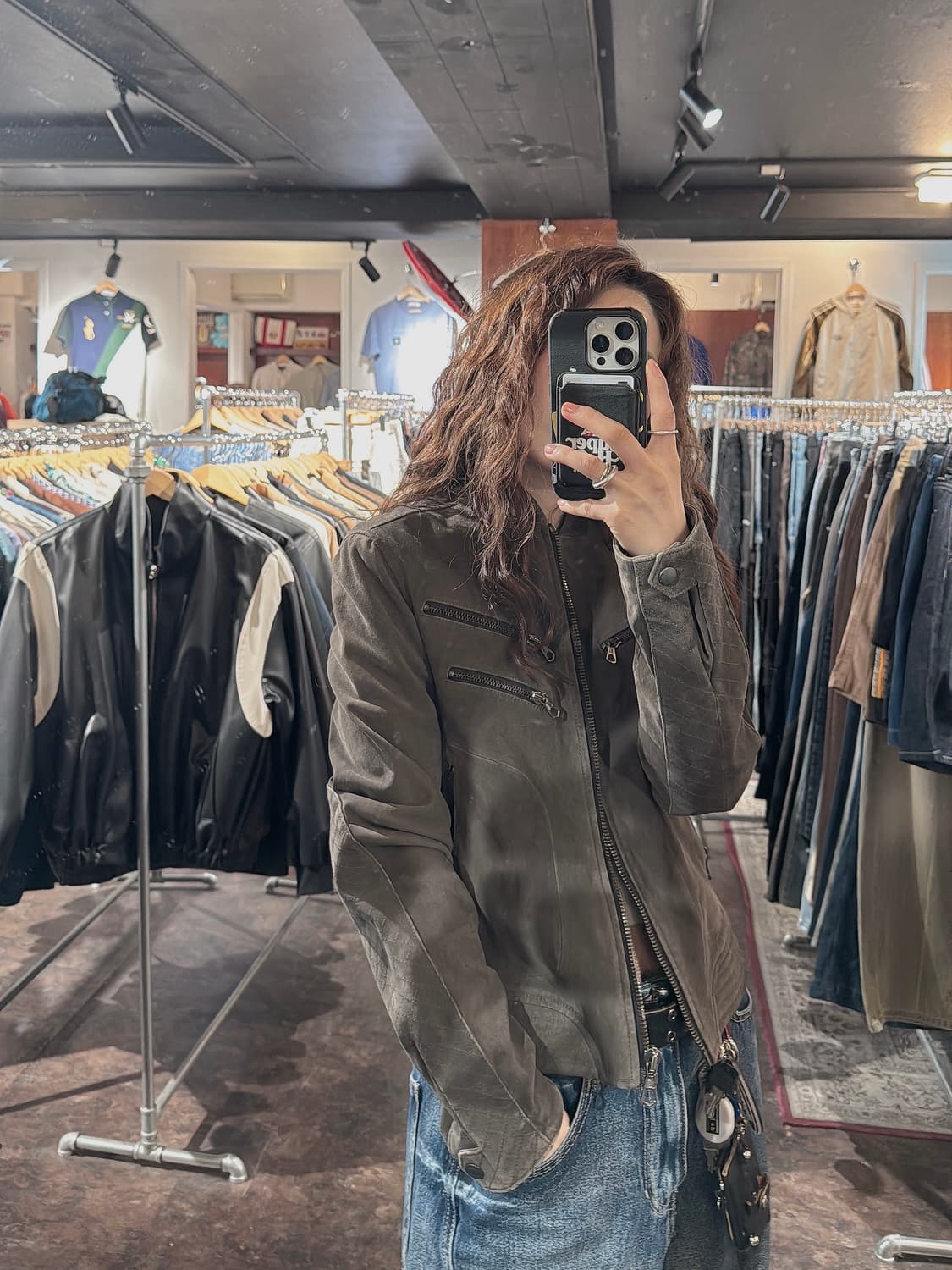 rag&bone 래그앤본 양가죽 지퍼 디테일 스웨이드 바이커 자켓 2 상품이미지9