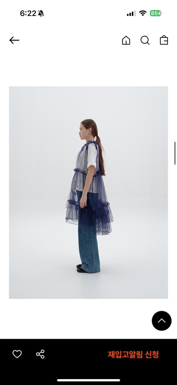 Mesh ribbon ruffle dress(navy) 상품이미지4