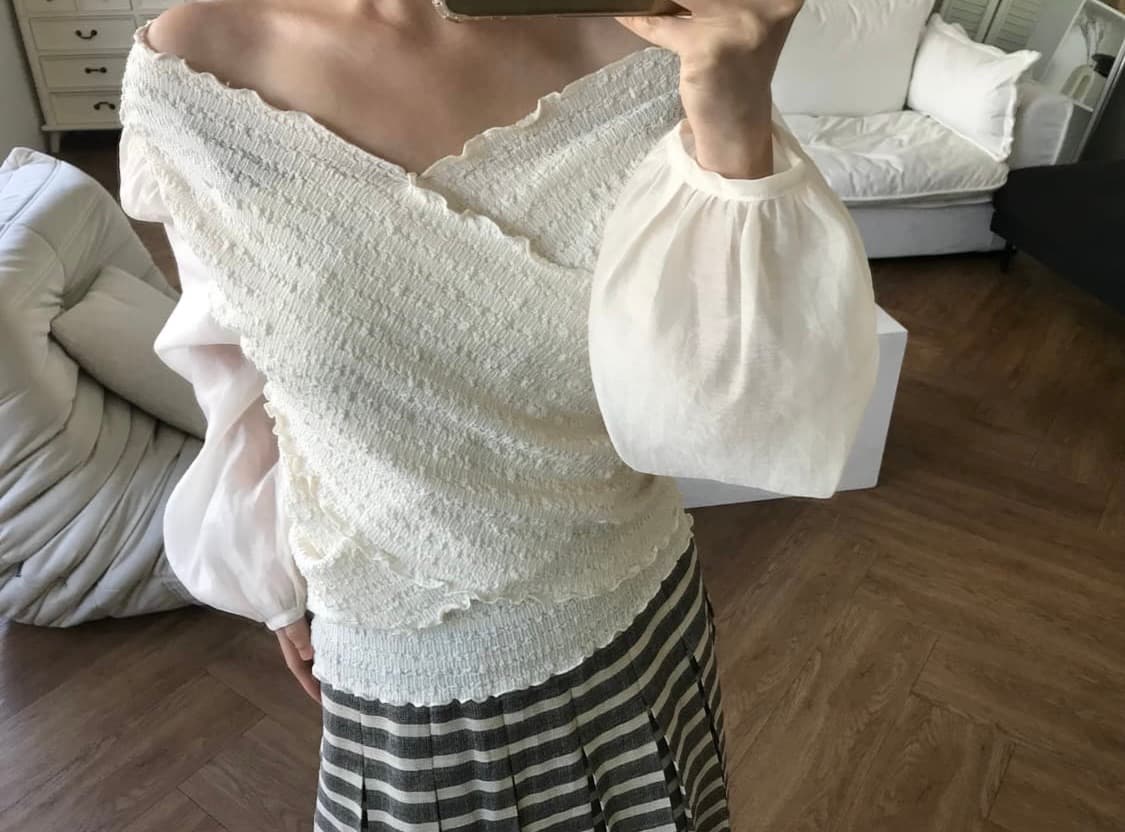 Vintage wrap blouse 상품이미지3