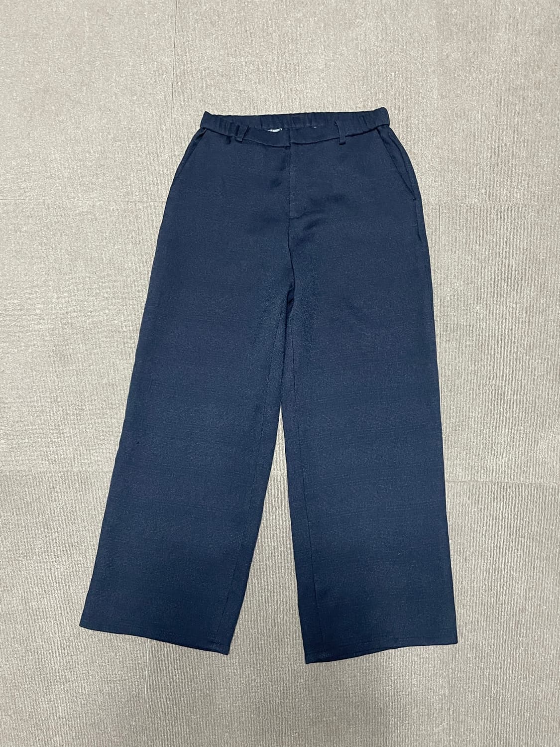 Vintage Navy Wide Slacks J02541 상품이미지1