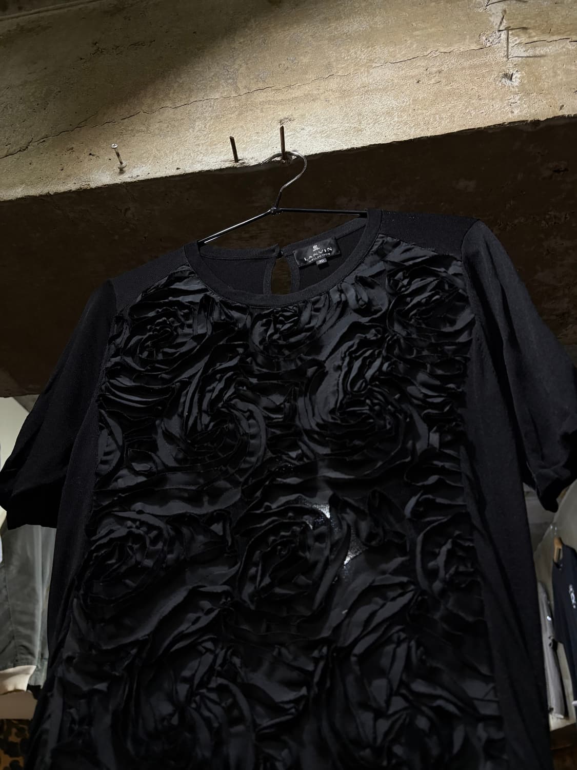 90s LANVIN 랑방 플라워 패턴 포인트 라운드 상품이미지2