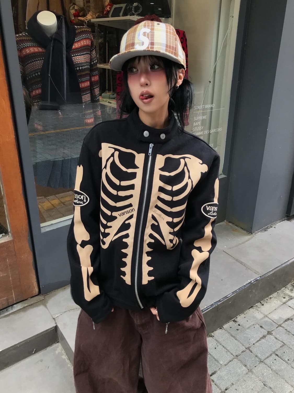Vanson Skeleton Bone Cotton Rider JK 상품이미지2