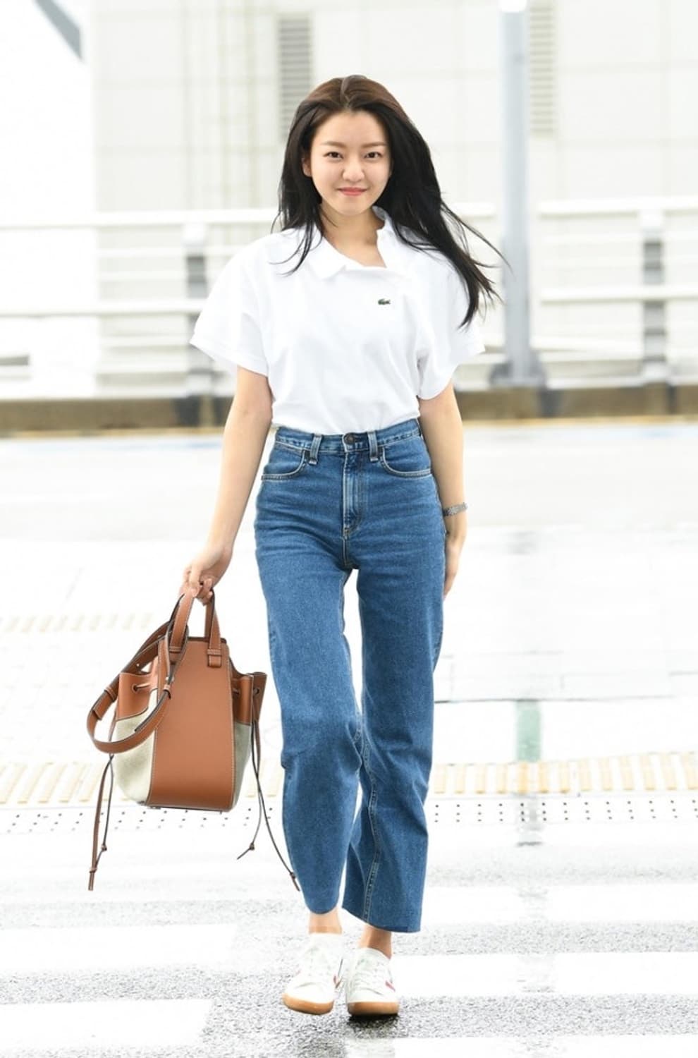 고아성 라코스테 사선반팔 상품이미지2