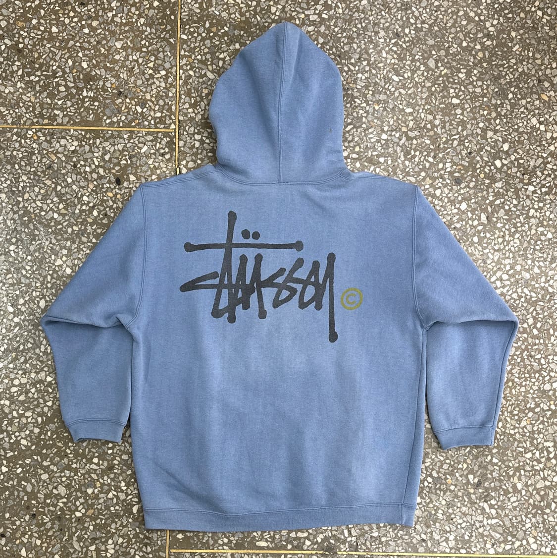 90s USA 올드 스투시 베이직 후디 후드티 XL 상품이미지1