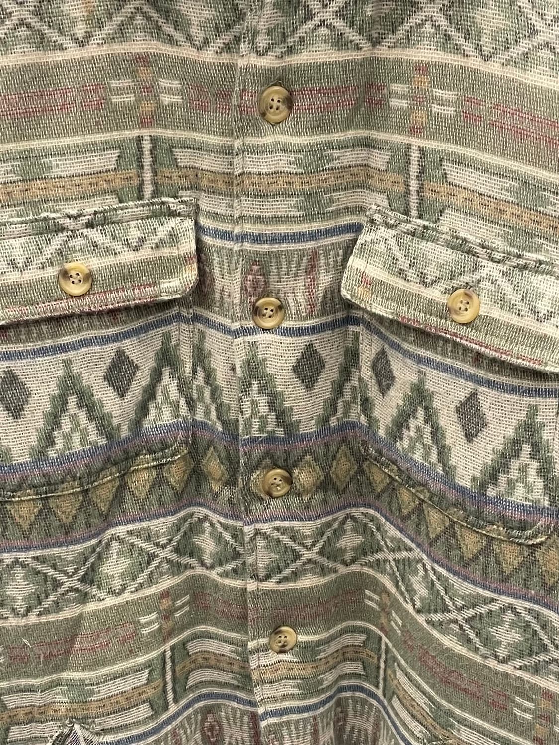 Japanese vtg 나바호 양털 플란넬 셔츠 상품이미지5