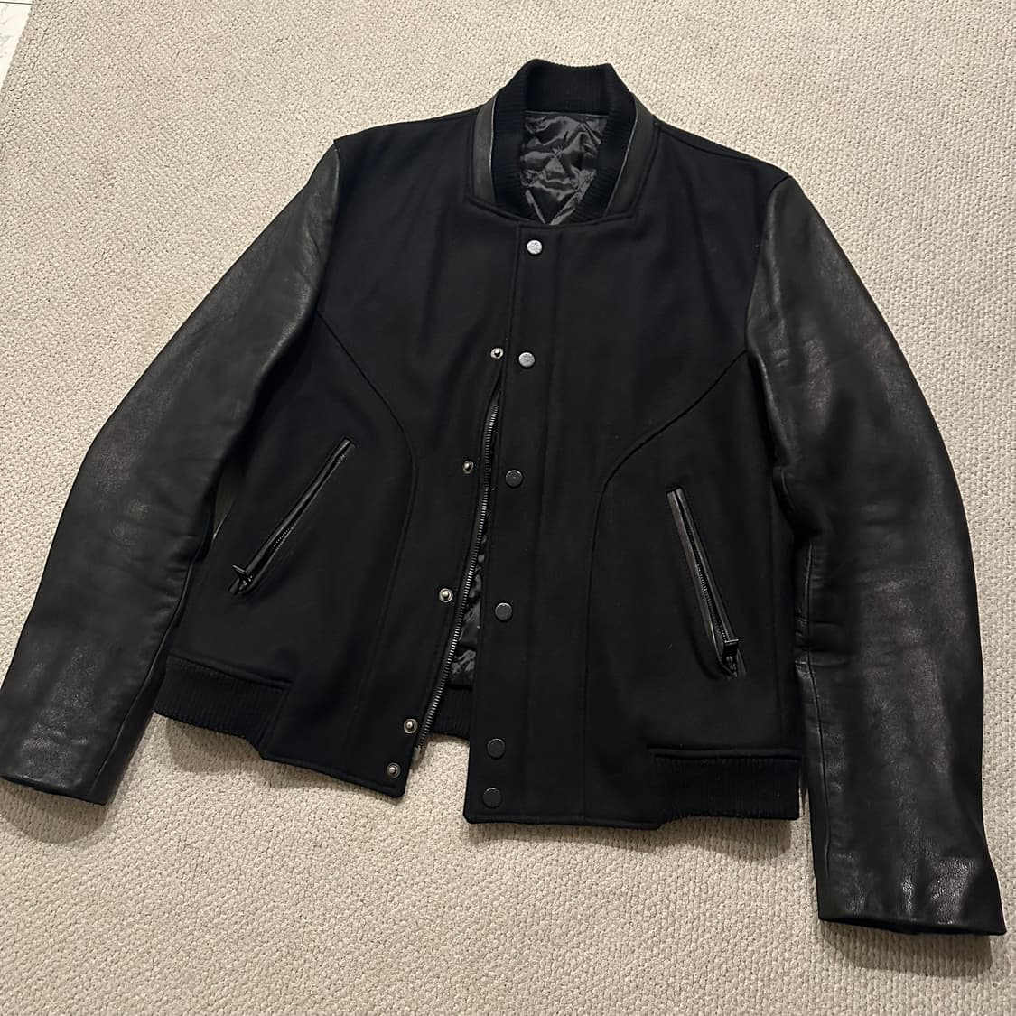 마마가리 염소가죽 스타디움 자켓 상품이미지2