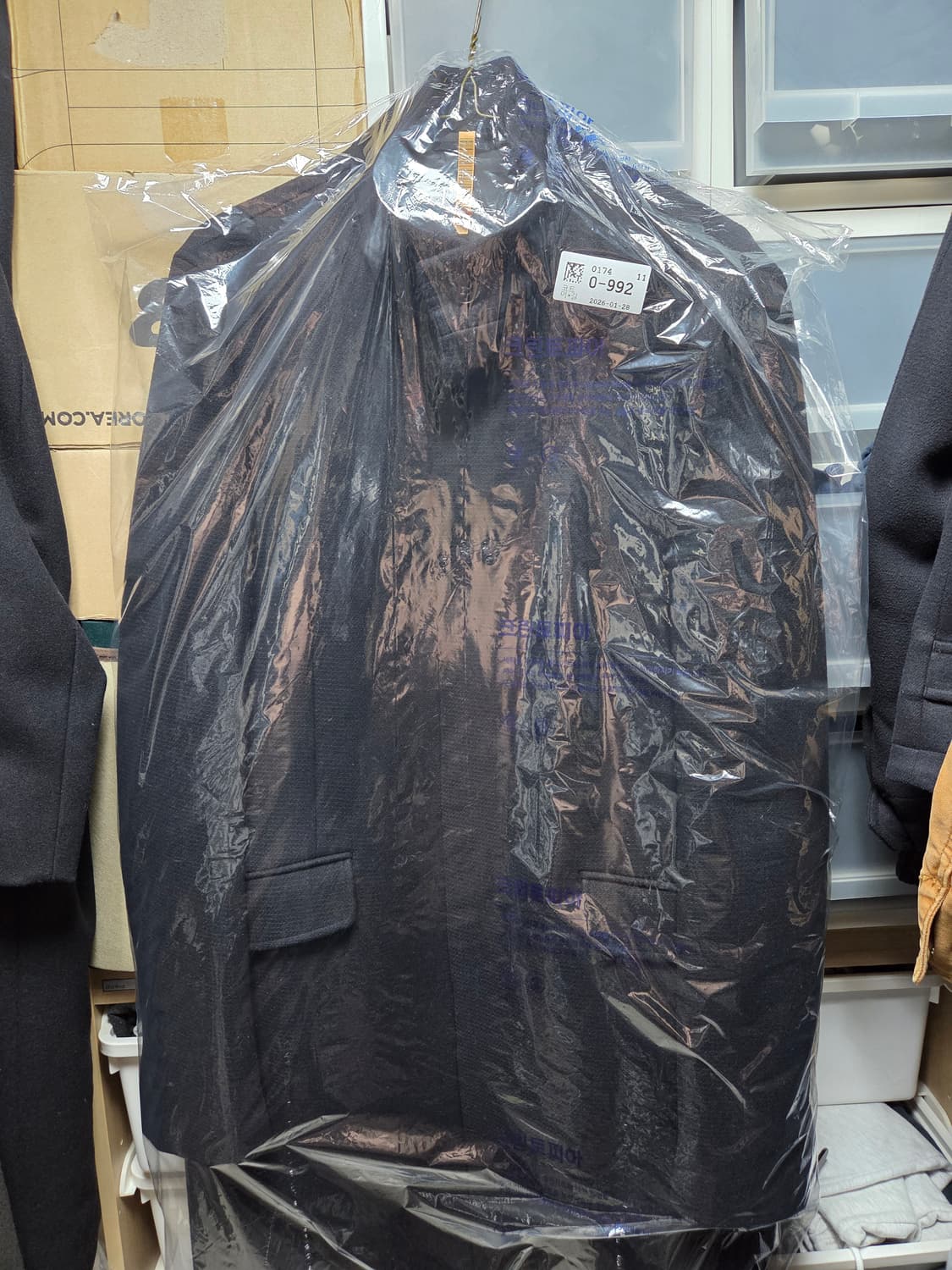 띠어리 남성 캐시미어 울 싱글 코트 블랙 L 급처 상품이미지4