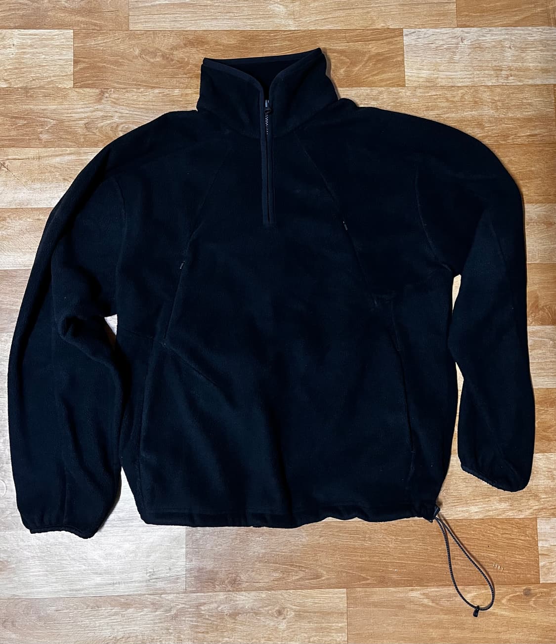XS) xlim EP.06 01 HALF ZIP-UP Black 후리스 상품이미지3