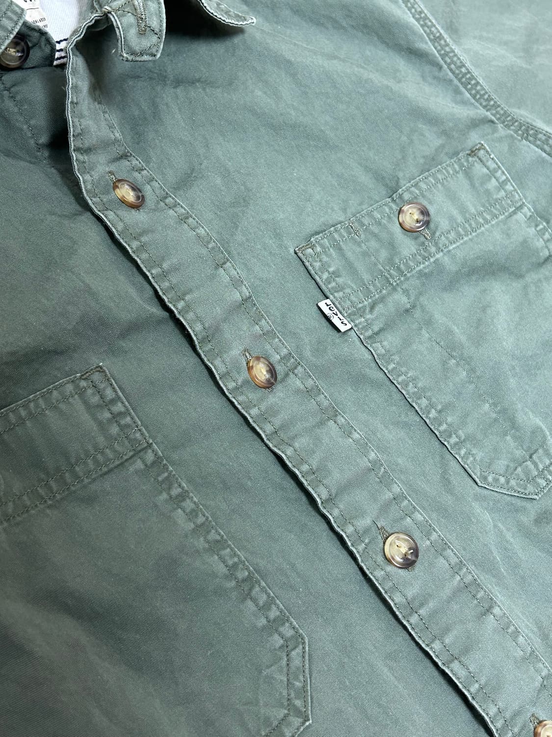 리바이스 화이트탭 그린올리브 투포켓 빈티지 셔츠 상품이미지4