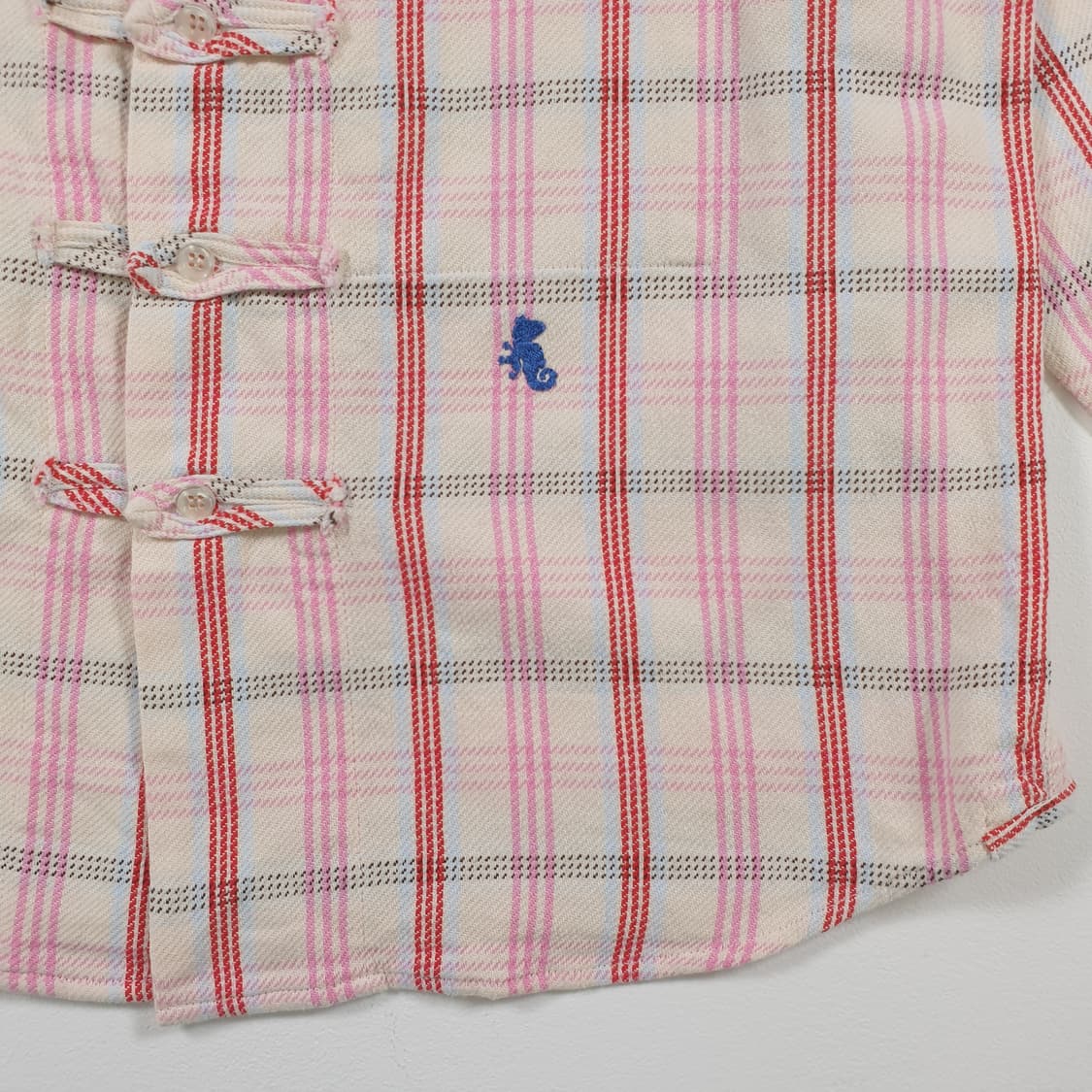 45R 체크무늬 차이나 버튼 셔츠 상품이미지4