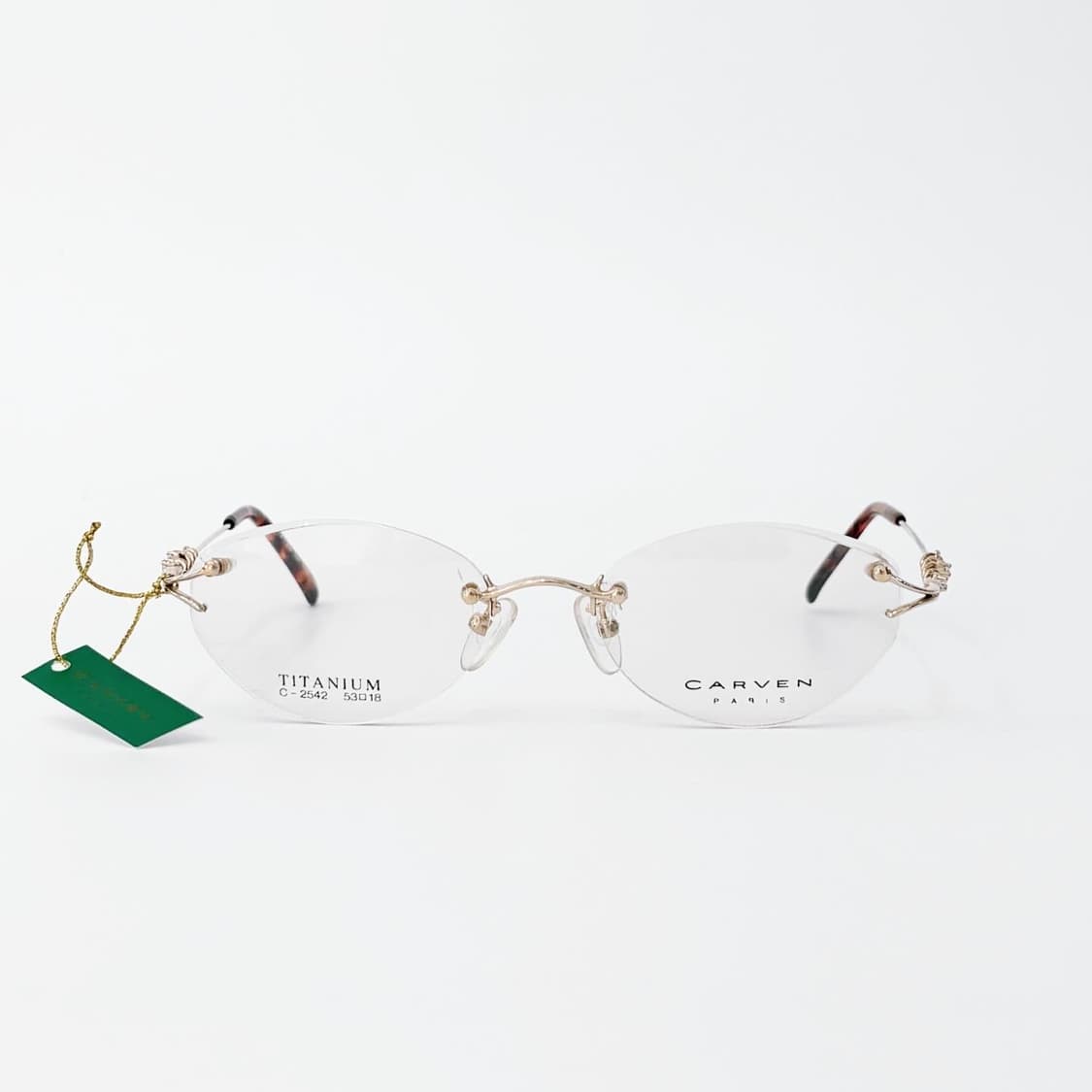 키지클럽 CARVEN 골드 무테 데드스탁 빈티지안경 상품이미지2