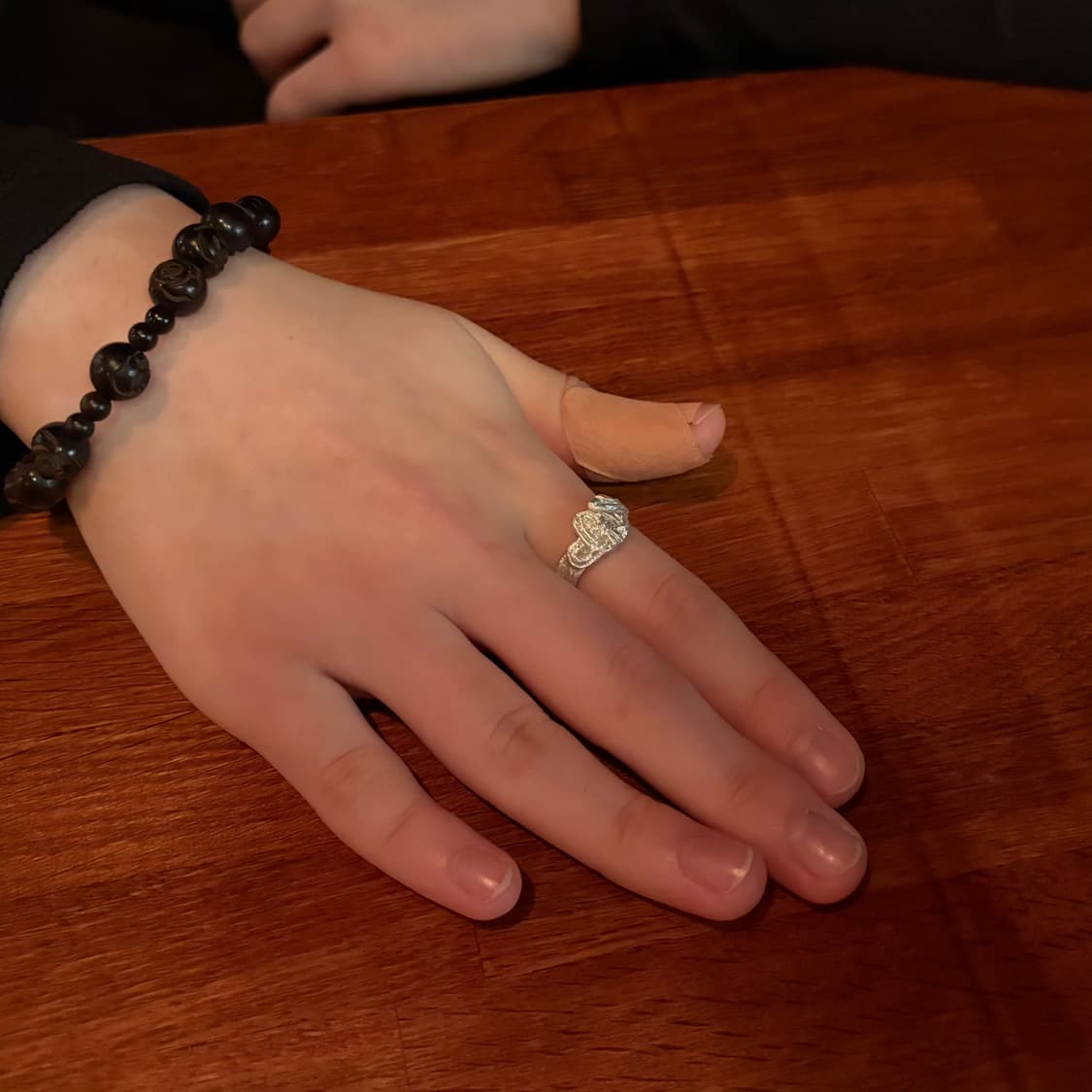 실버 볼드 오리엔탈 매듭 반지 상품이미지4