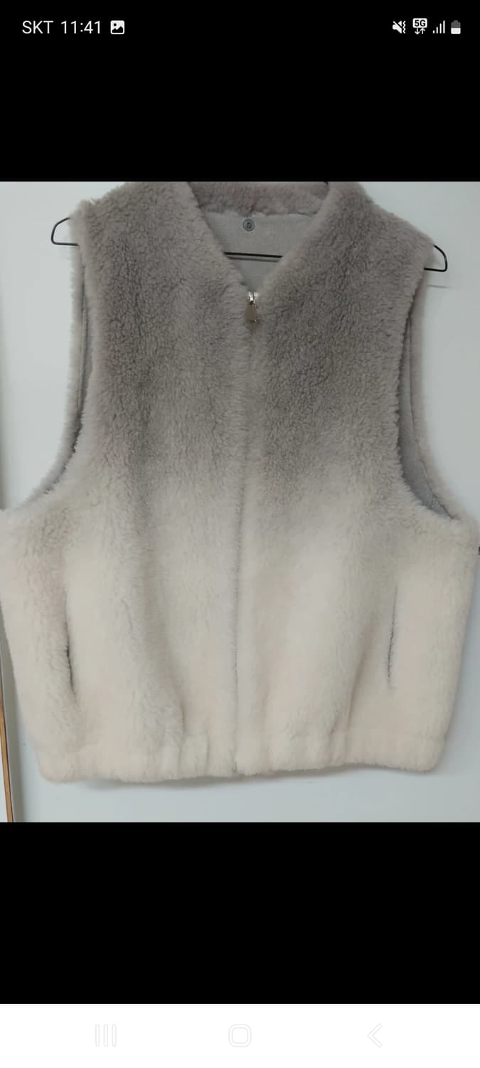 그라데이션 양털 조끼 상품이미지1