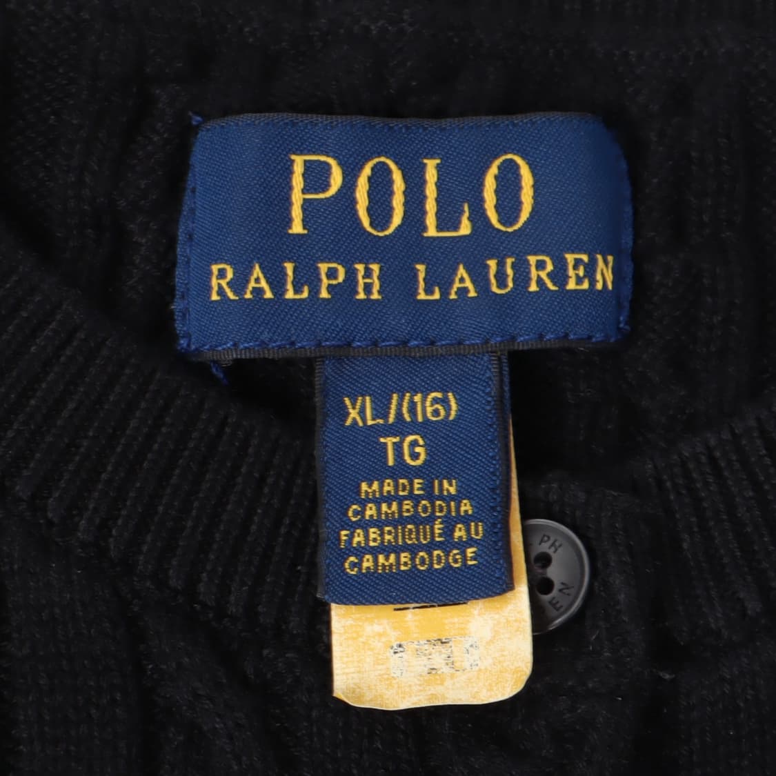 폴로 랄프로렌 블랙 코튼 케이블 니트 가디건 상품이미지8