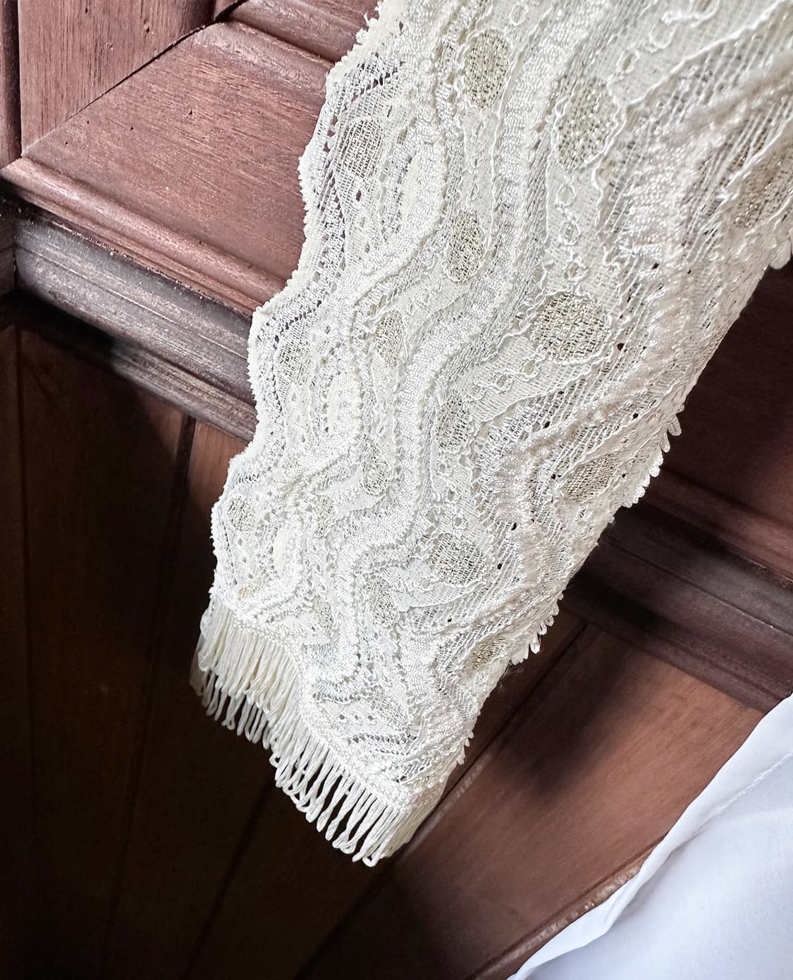 JPV vintage lace fringe scarf 상품이미지5