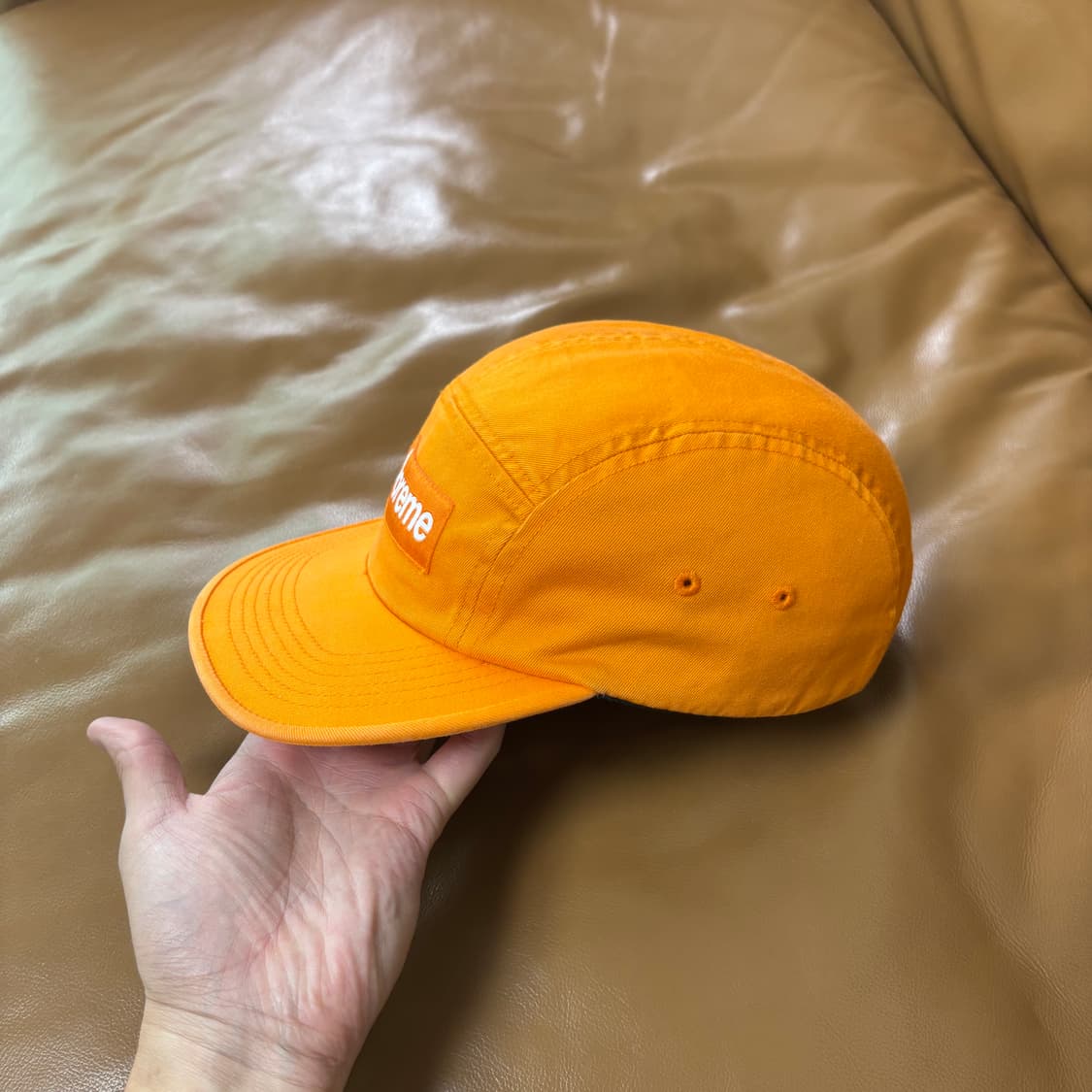 Supreme 슈프림 오렌지 캠프캡 모자 (Washed Orange) 상품이미지4