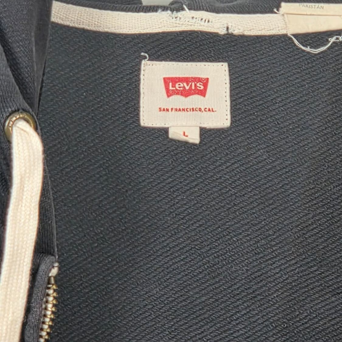 리바이스 서클 로고 빈티지 블랙 후드 집업 L 상품이미지6