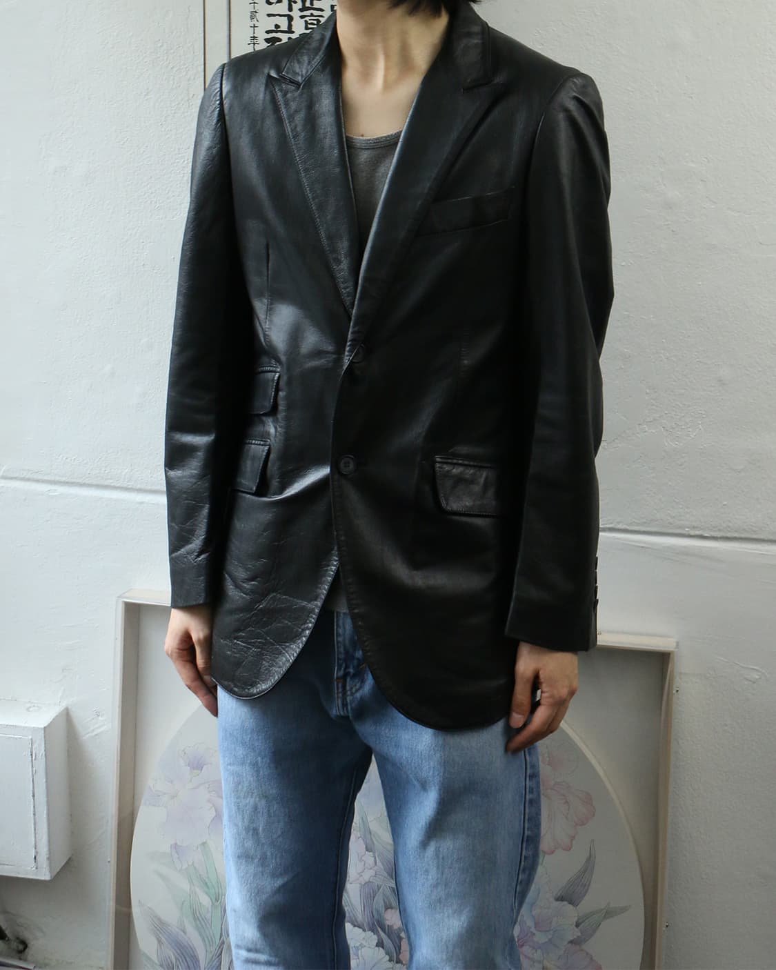 캐서린 햄넷 런던 레더 블레이저 자켓 상품이미지4