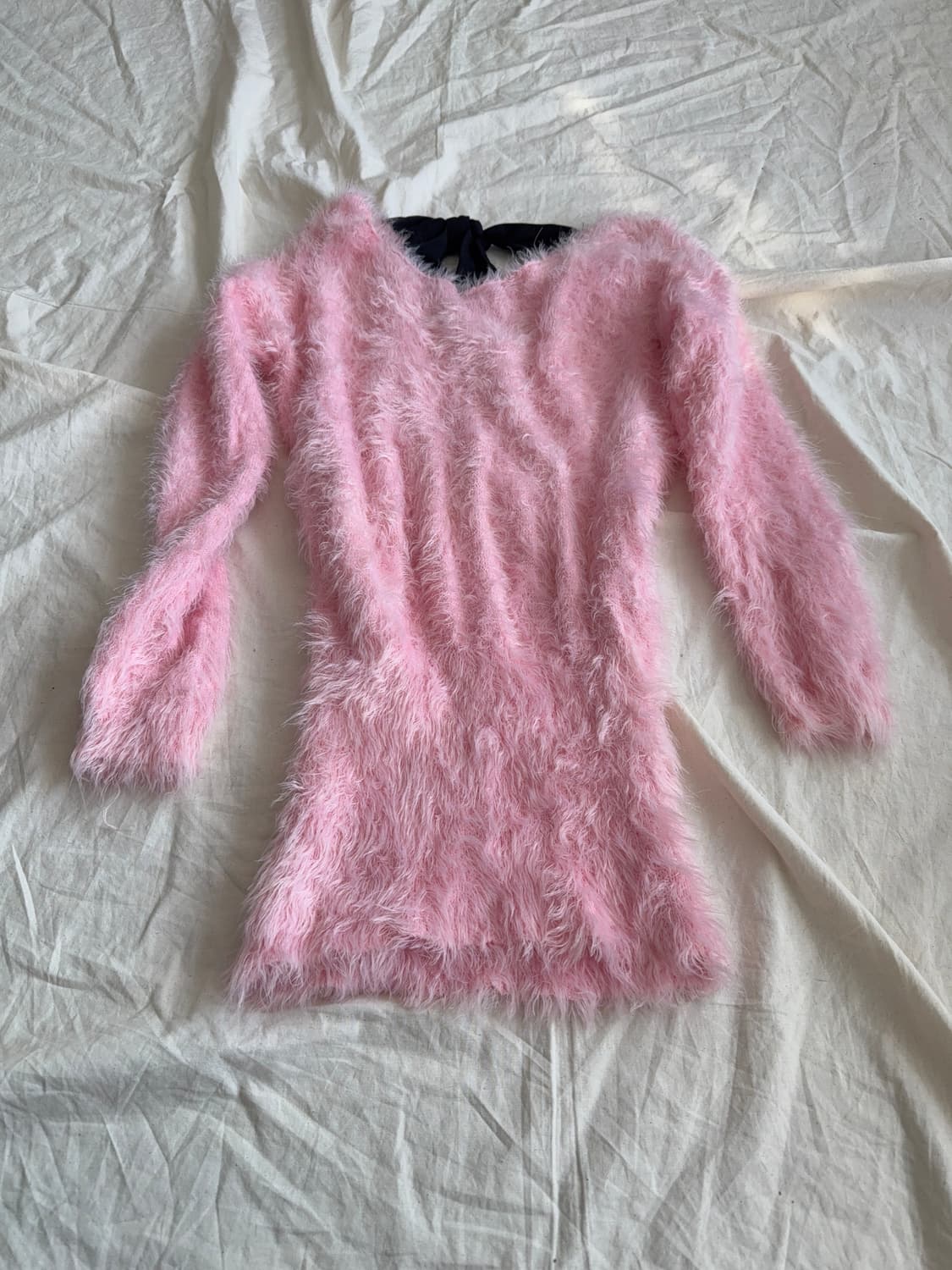 딸기우유 러블리 로걀 오네갸루 폭닥 퍼 원피스 상품이미지1