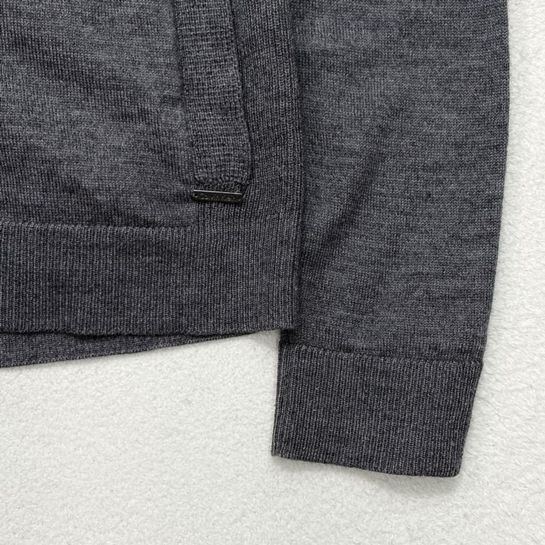 CALVIN KLEIN 메리노울 니트집업 M 상품이미지3