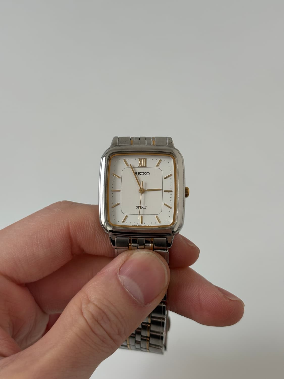 SEIKO 빈티지 시계 1990년대 Spirit 콤비 스퀘어 탱크 쿼츠 상품이미지2