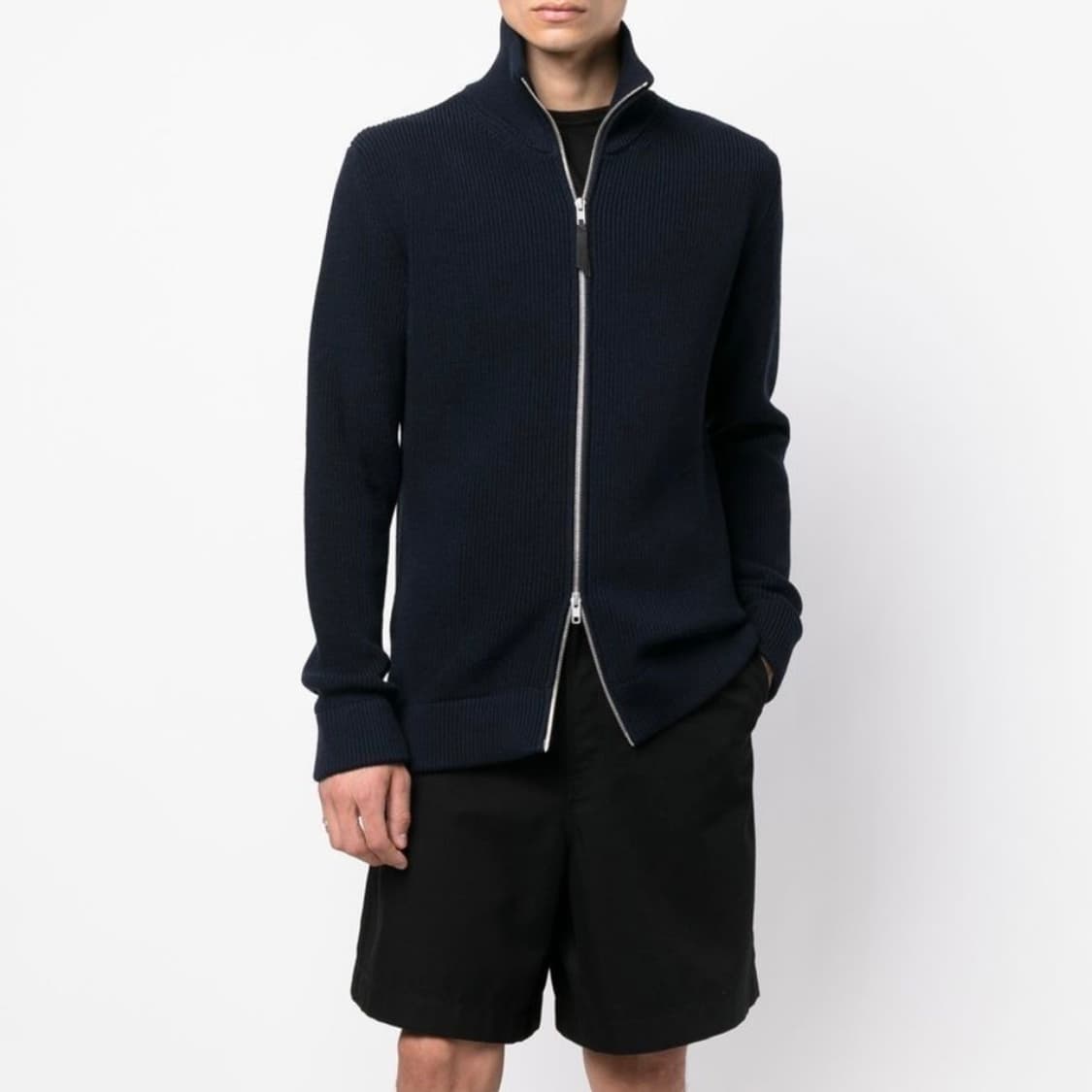 [S+급/XL] 메종 마르지엘라 백스티치 네이비 니트집업 상품이미지7