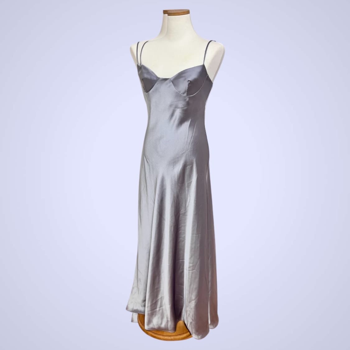 자라(ZARA) 라벤더 새틴 슬립 롱 원피스 상품이미지2