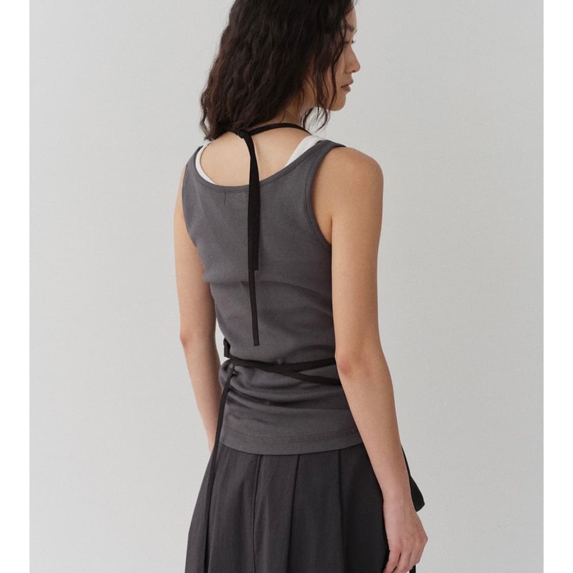 코르뷔 뷔스티에 블랙 courbui apron bustier 상품이미지3