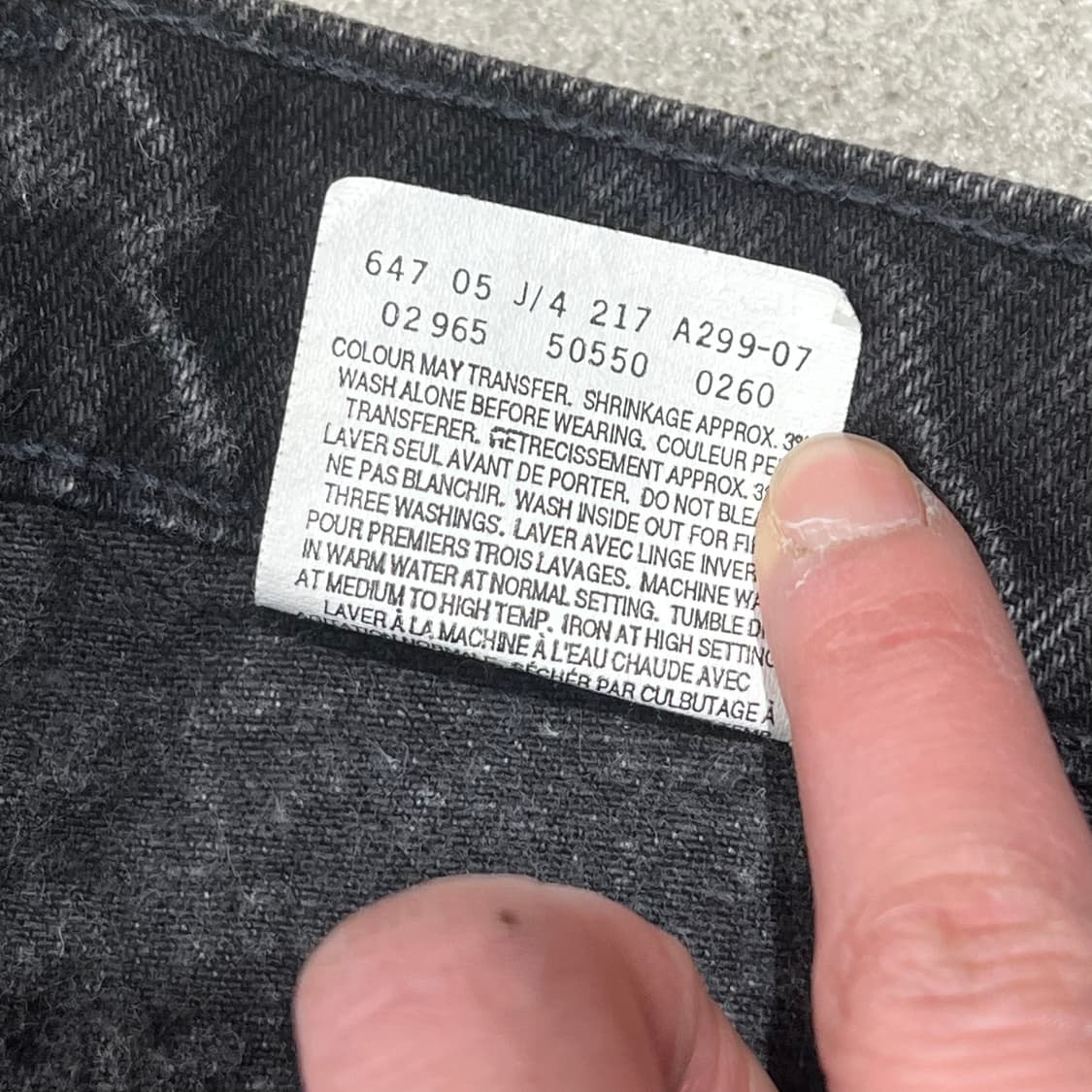 리바이스 550 흑청 데님팬츠 s10314 상품이미지7