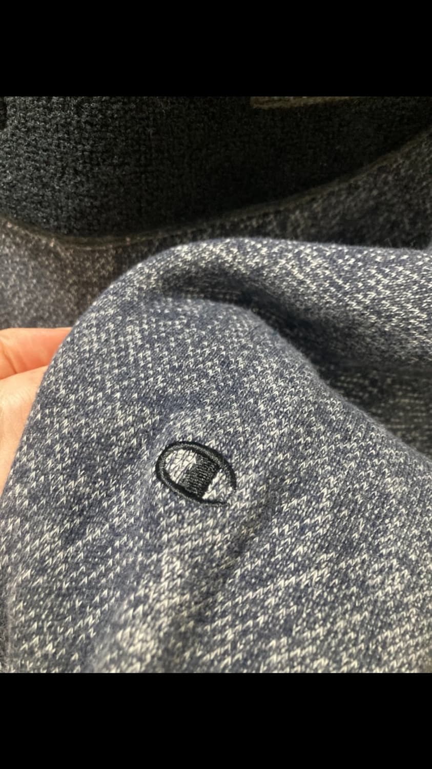 챔피온 빅로고 차콜 니트 맨투맨 상품이미지3