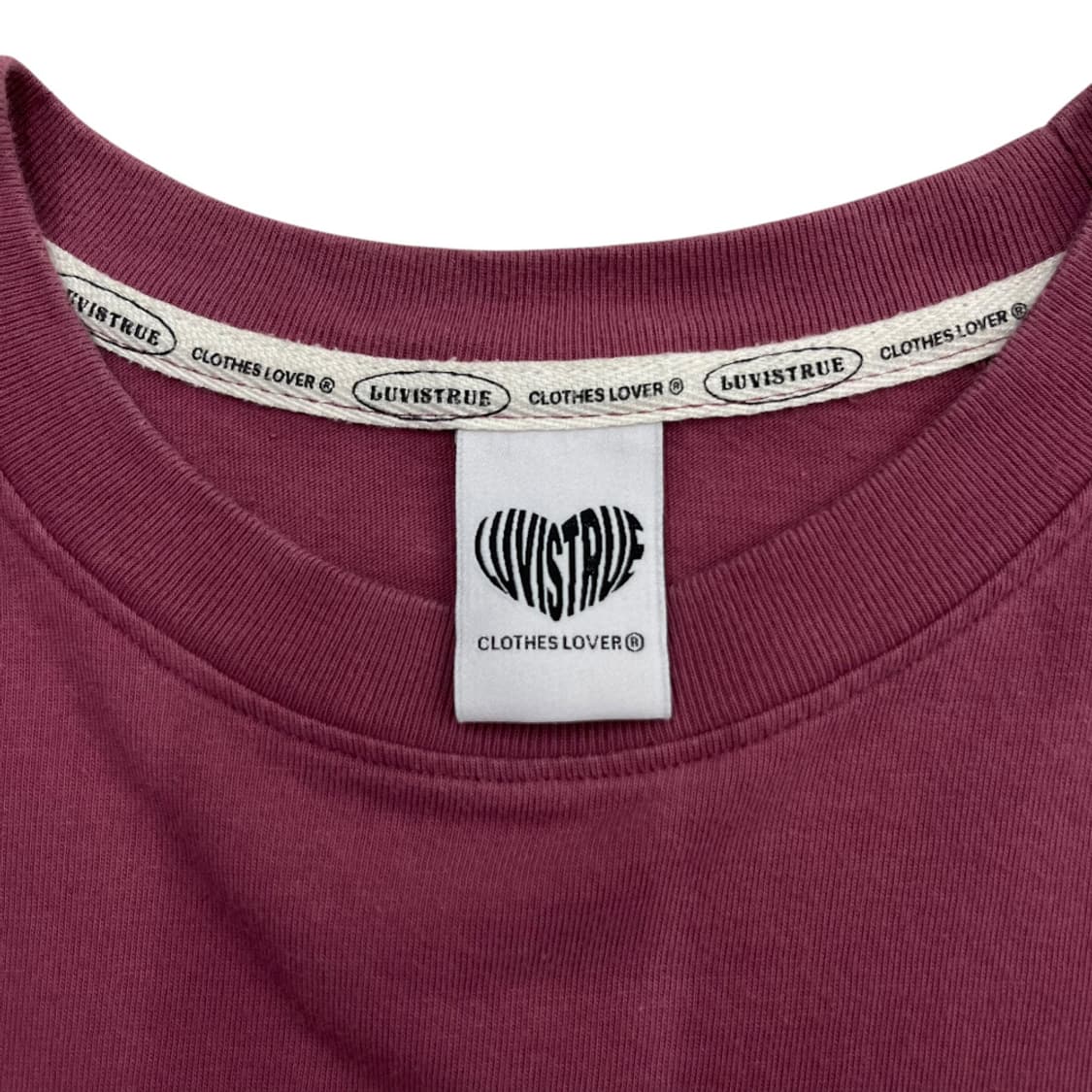 러브이즈트루 로고 프린팅 퍼플 반팔 상품이미지5