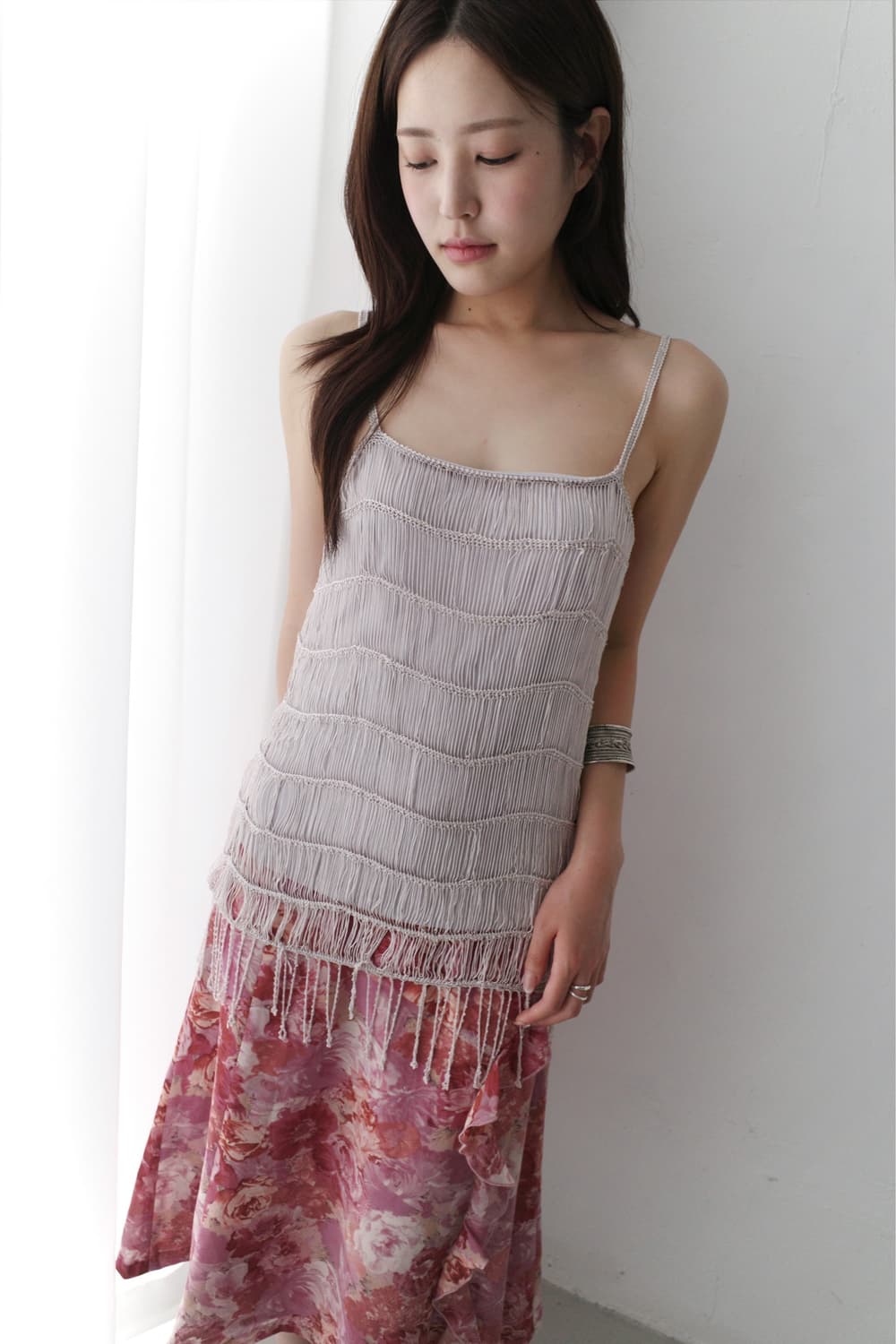 fringe net sleeveless 상품이미지4