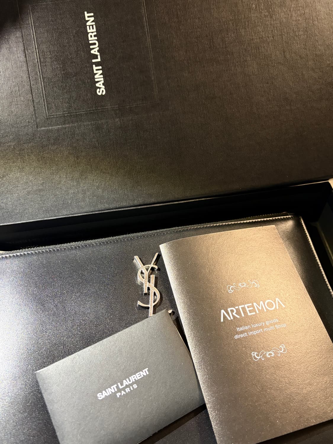 생로랑 클러치 블랙 은장 상품이미지4