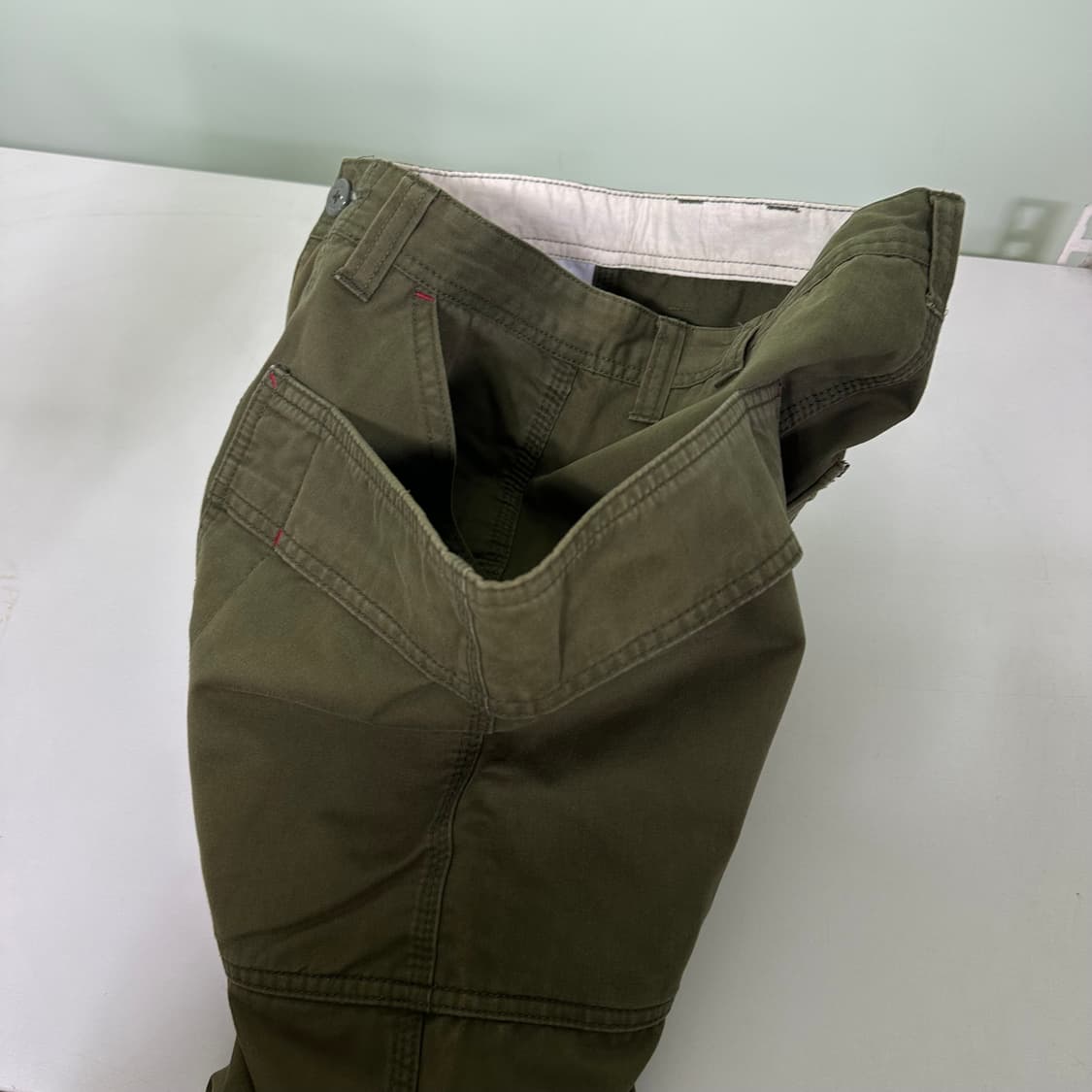 S JPN 재팬빈티지 카키 레귤러핏 퍼티그팬츠 상품이미지4