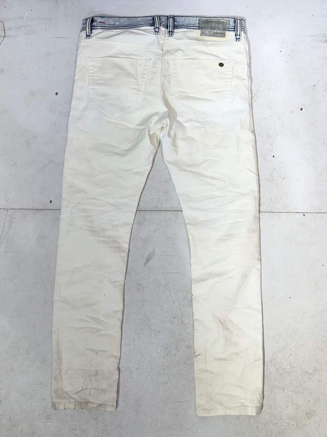 디젤 화이트 데님 투톤 아카이브 청바지 28 상품이미지5