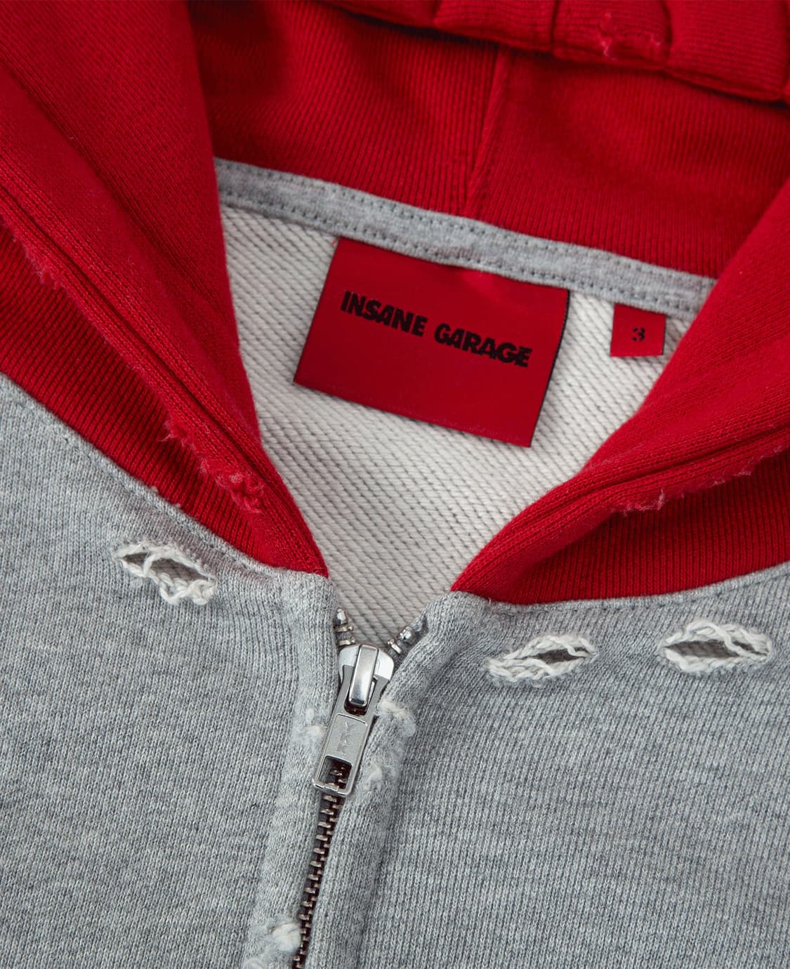 인세인개러지 팬서 스크래치 후드집업 3사이즈 상품이미지4