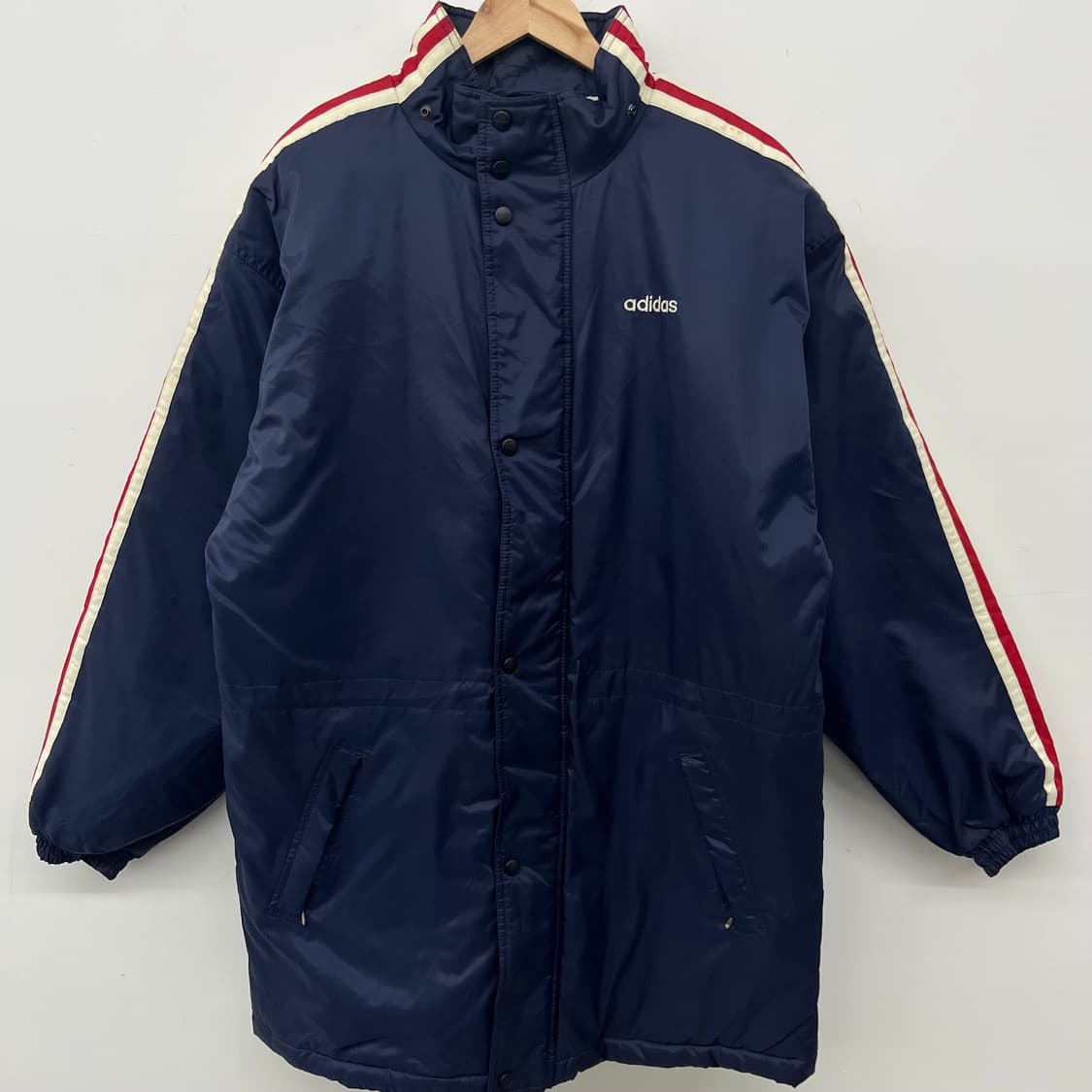 아디다스 네이비 삼선 롱패딩 자켓 남L 상품이미지2