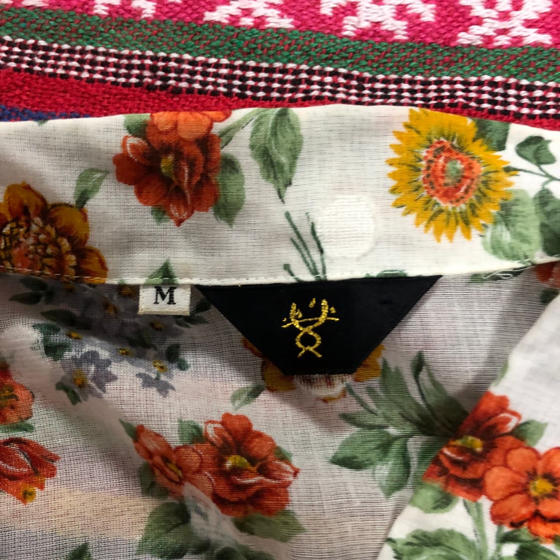 플라워 패턴 반팔 블라우스 상품이미지3