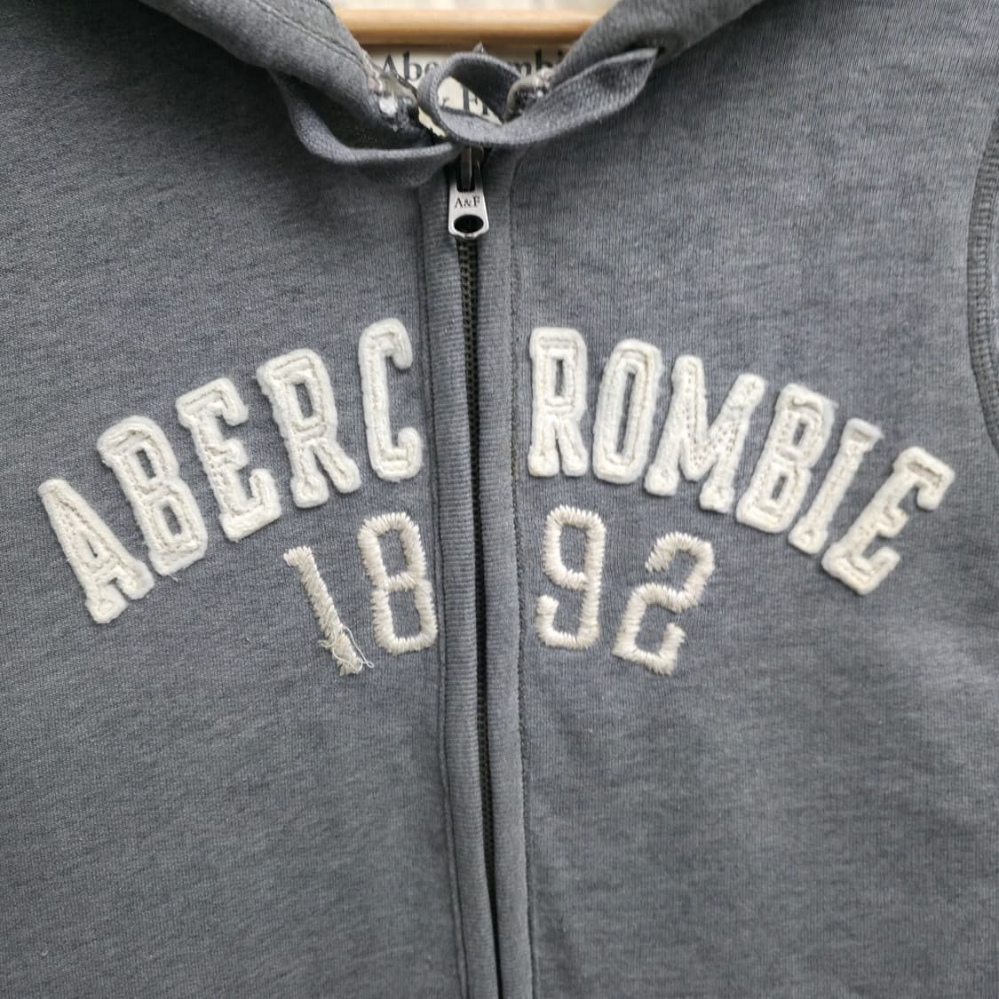 [L] 아베크롬비 그레이 후드집업 상품이미지4
