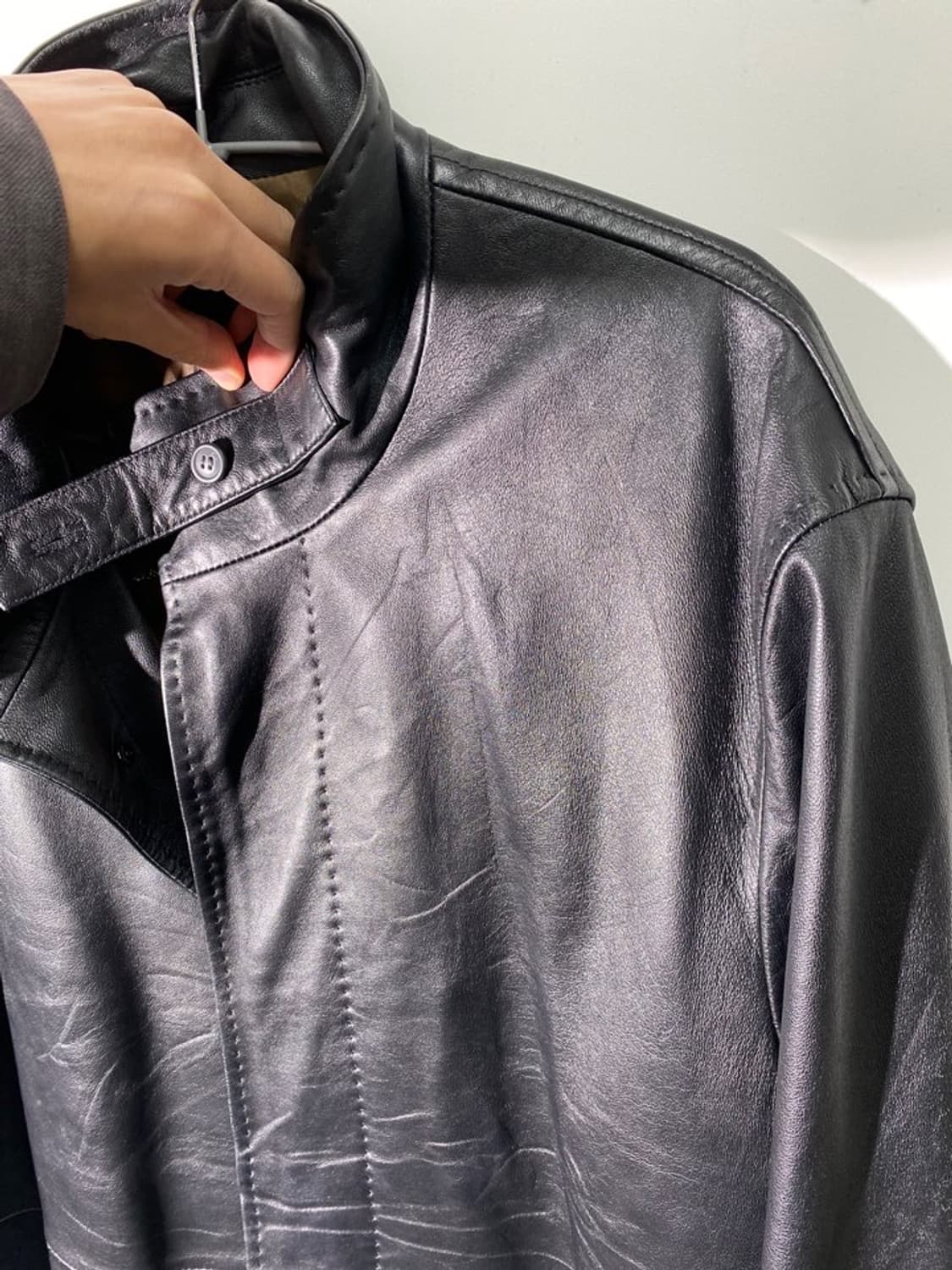 credimi 리얼 레더 코트 상품이미지3