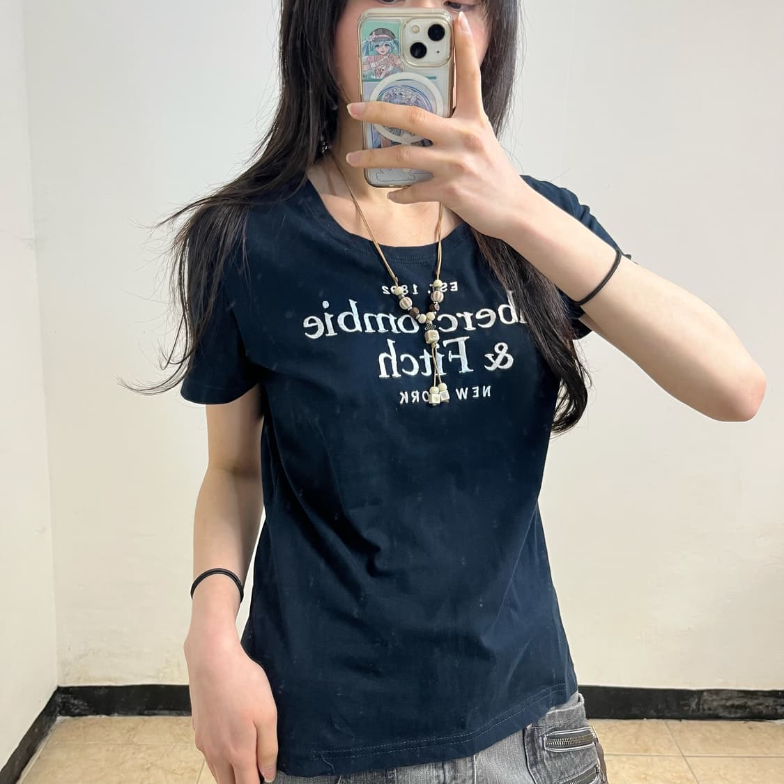 Abercrombie navy t-shirt 상품이미지3