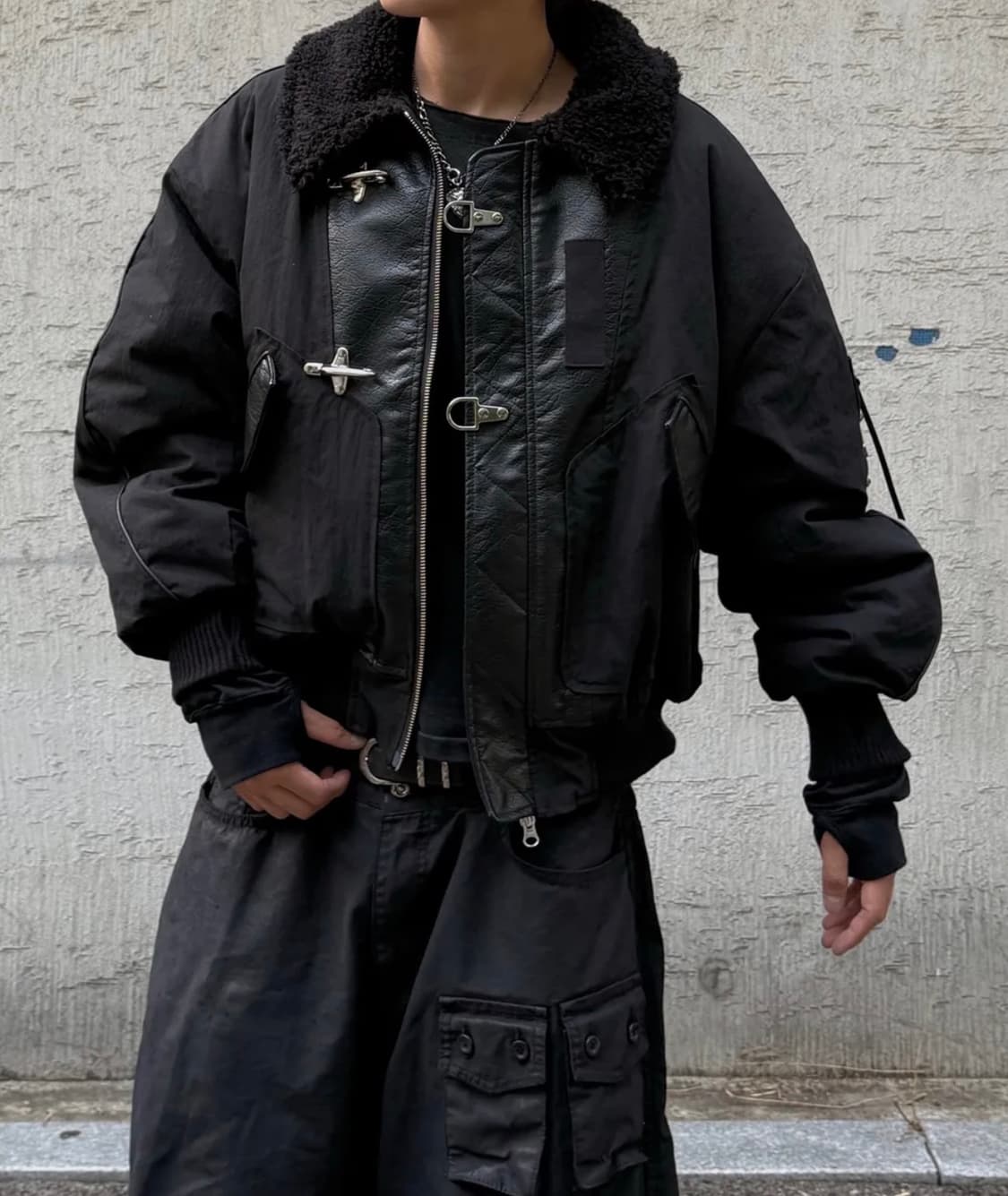 RSSC x 포그서비스 레더믹스 코튼 봄버 자켓 2 상품이미지2