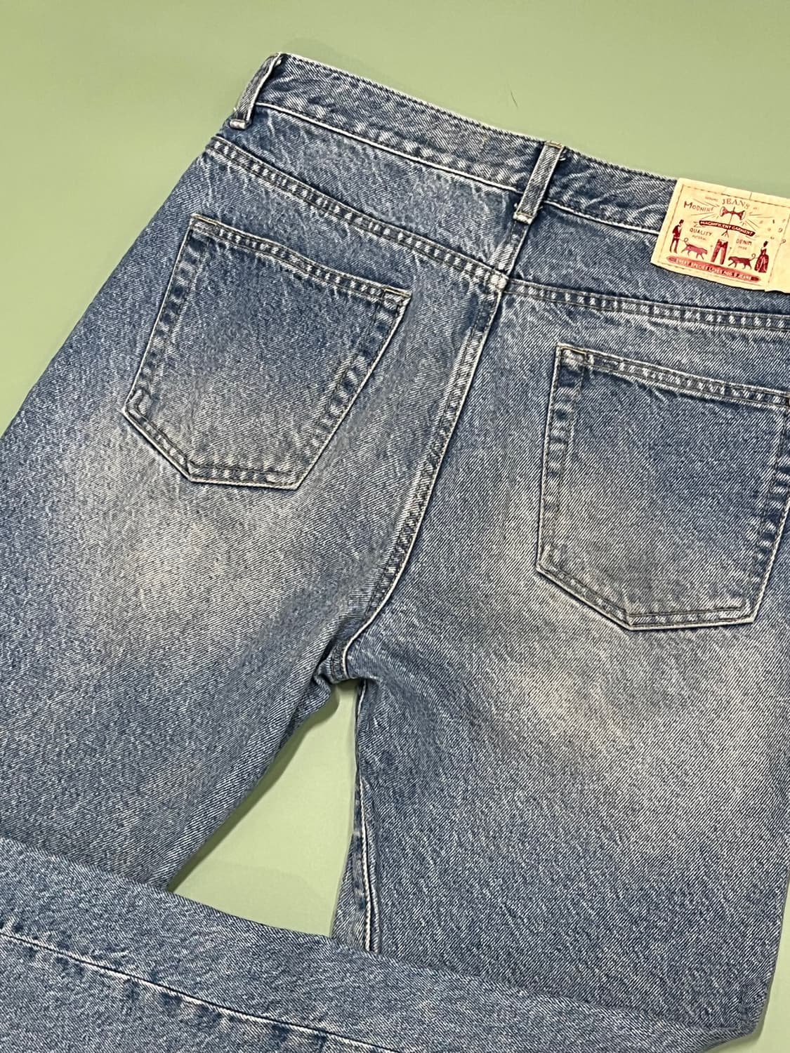 (30) 모드나인 스트레이트핏 연청 데님 팬츠 상품이미지6