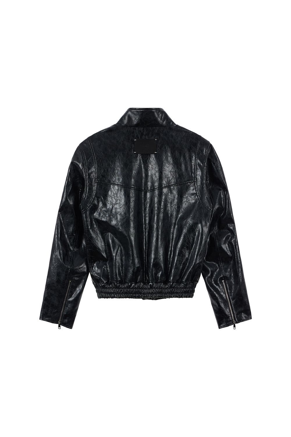 다이닛 레이싱 바이커 레더 자켓 블랙 상품이미지2