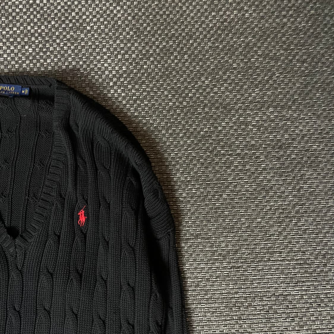 폴로랄프로렌 레드포니 블랙 케이블 긴팔 니트 M 상품이미지3