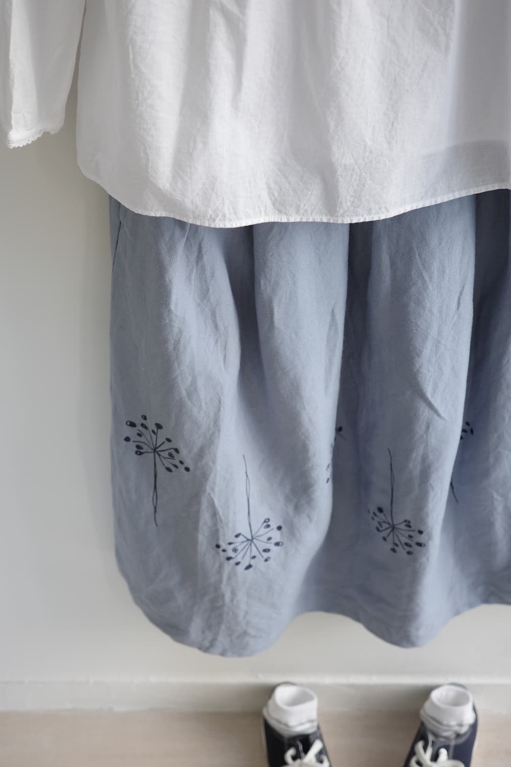 POU DOU DOU • 린넨 맞주름 스커트 상품이미지4