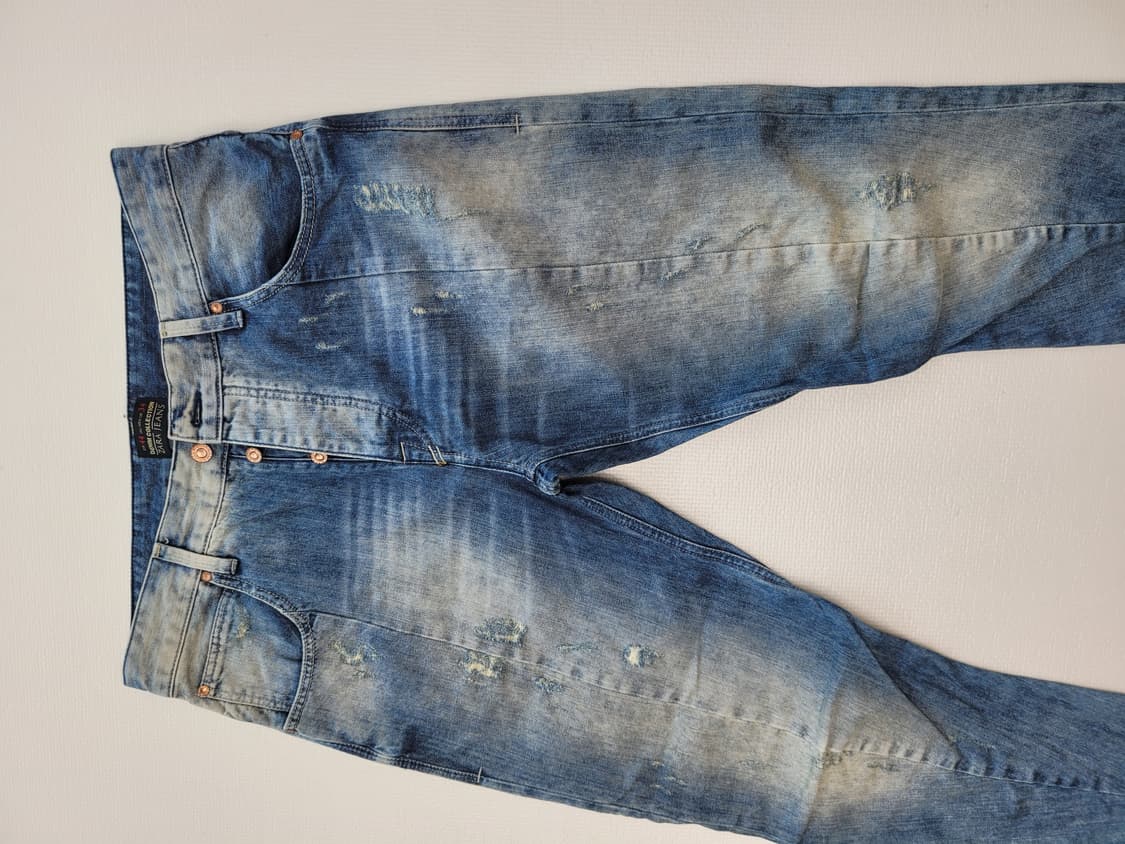 자라 ZARA 남자 빈티지 워싱 청바지 34 블루 상품이미지3