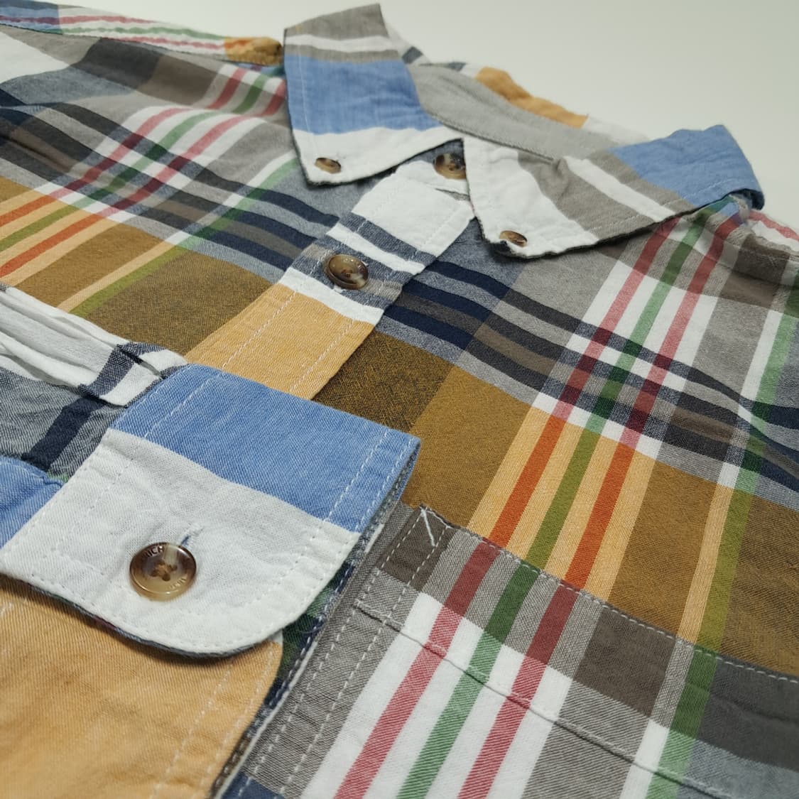 CK122 L 울리치 00s 버튼다운 프레피 마드라스체크 셔츠 남방 상품이미지4