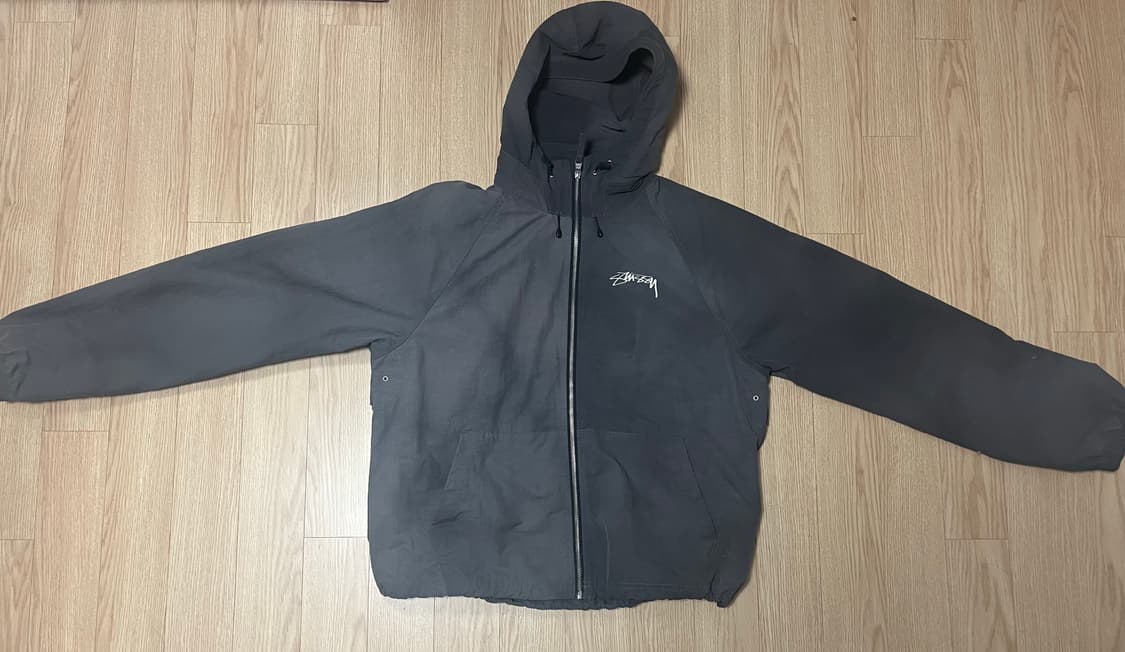 스투시 웨이브 다이 비치 쉘 자켓 블랙 상품이미지1